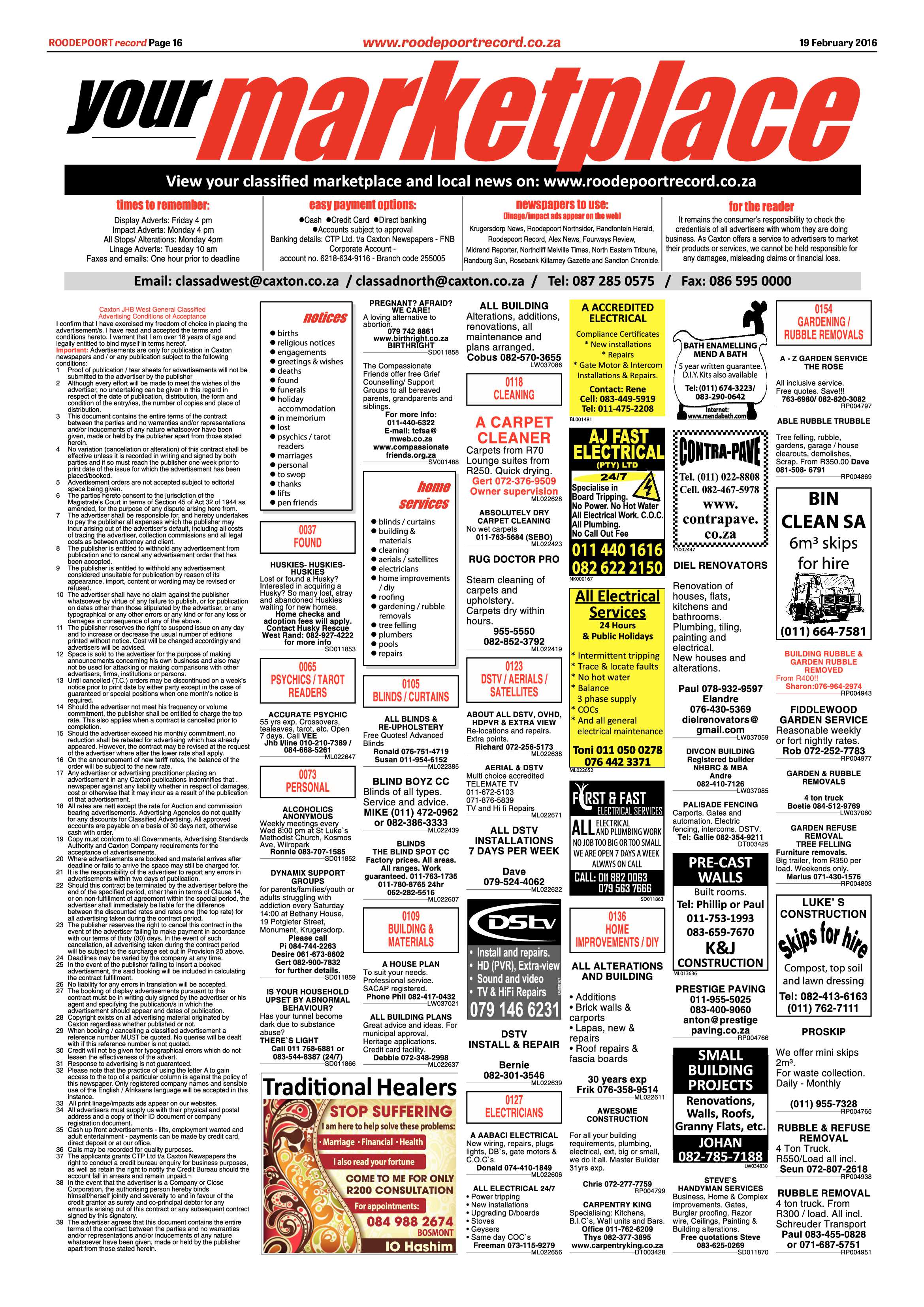 Roodepoort Record 19 February 2016 page 16