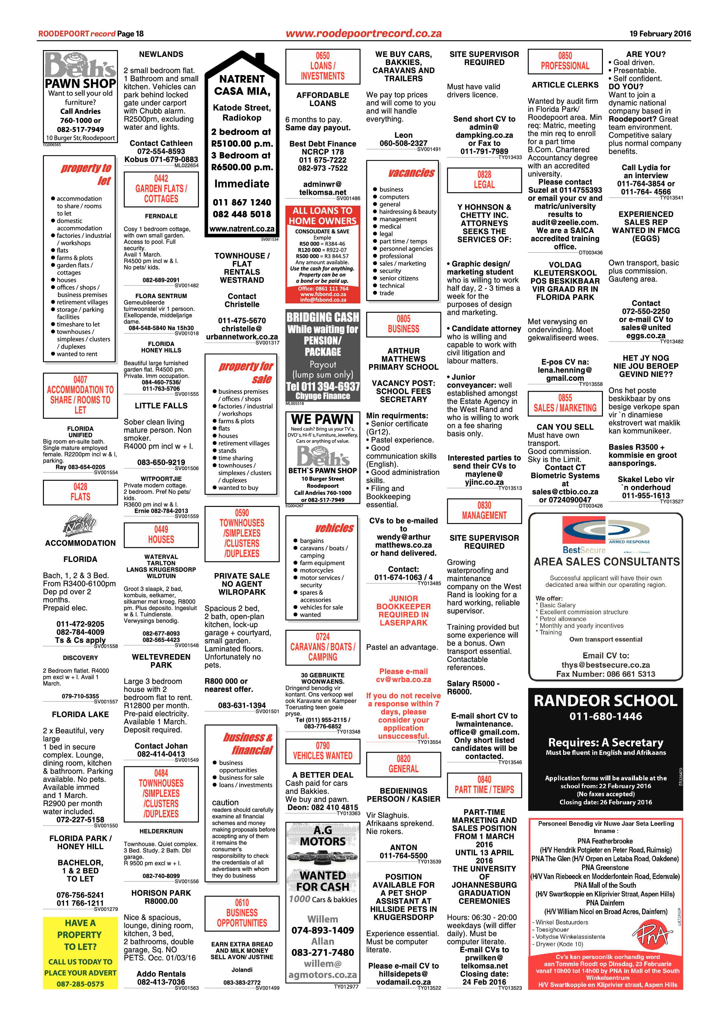 Roodepoort Record 19 February 2016 page 18