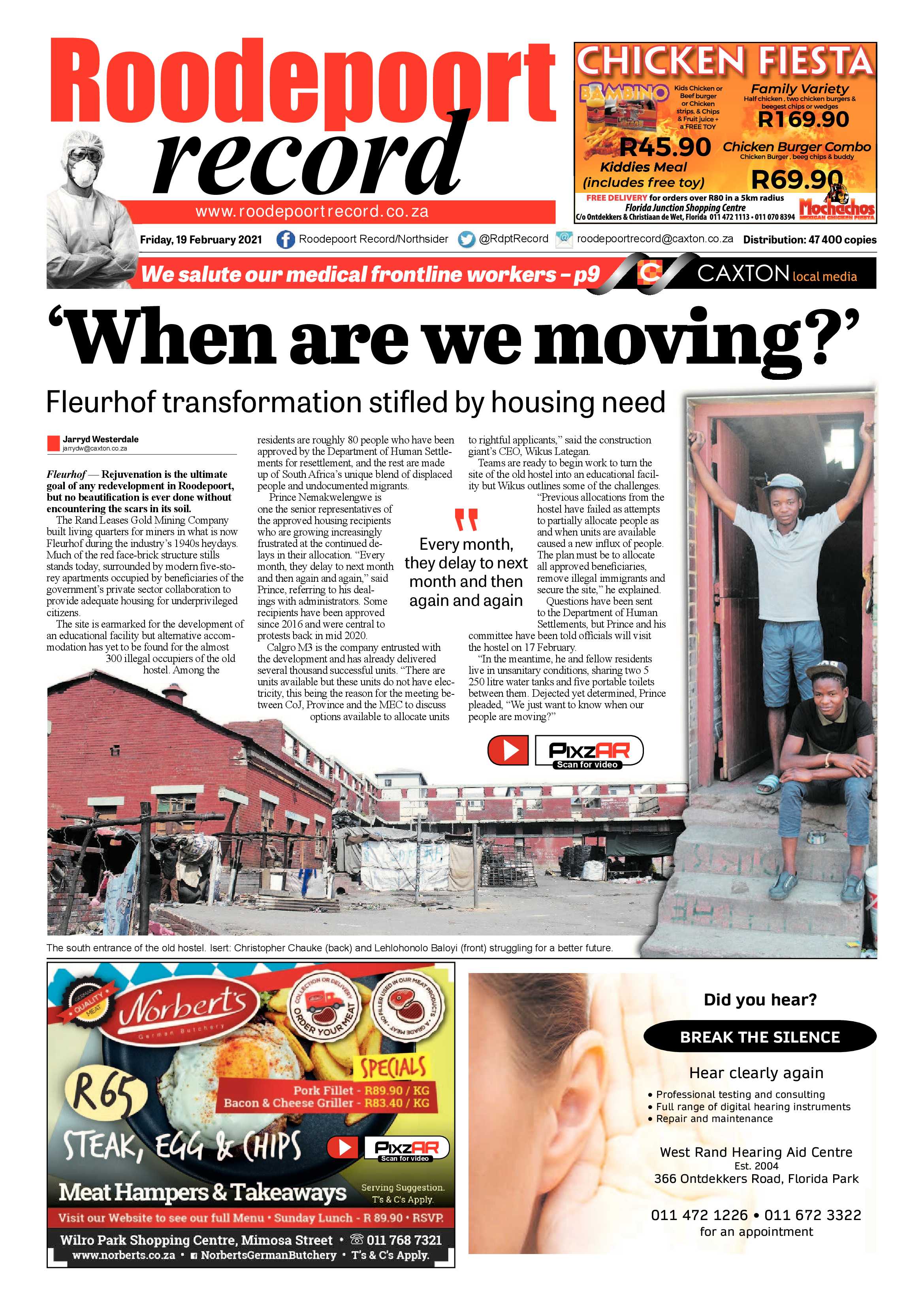 Roodepoort Record 19 February 2021 page 1