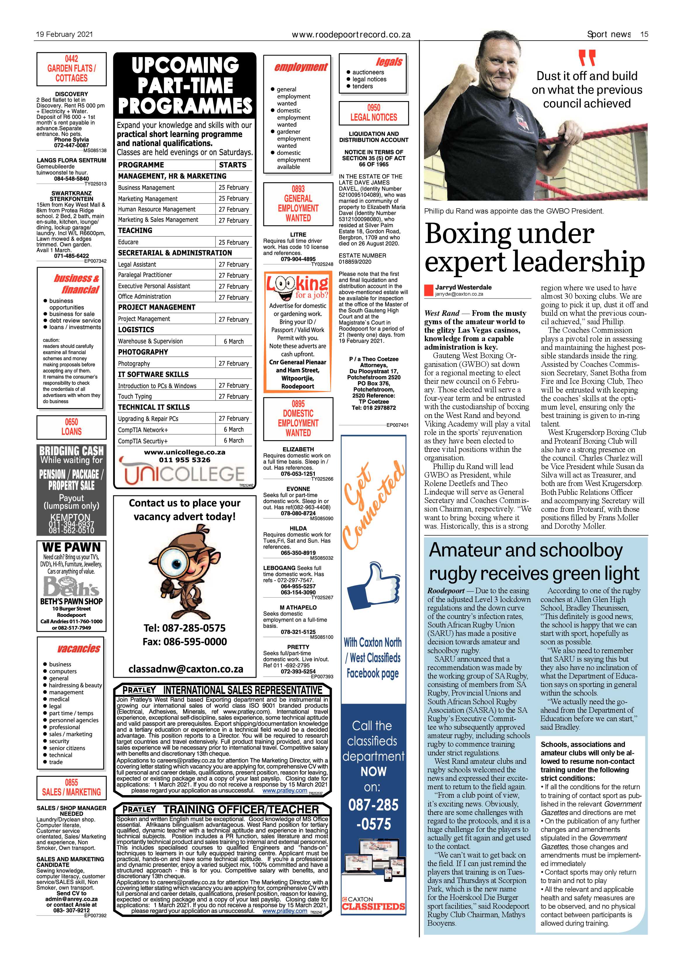 Roodepoort Record 19 February 2021 page 15