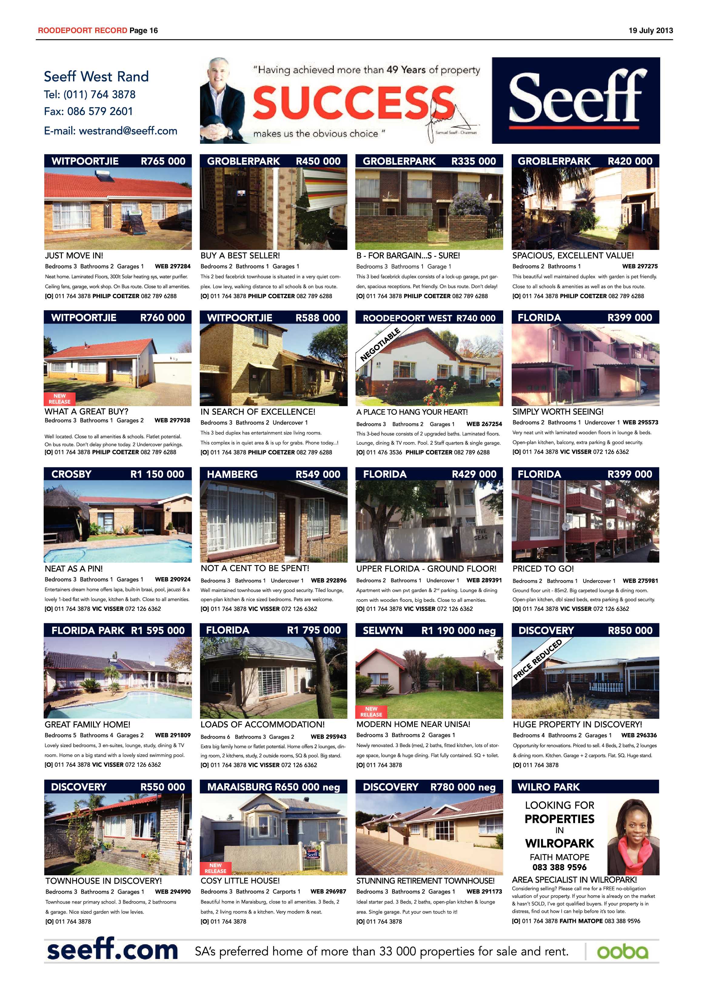 Roodepoort Record 19 July 2013 page 16