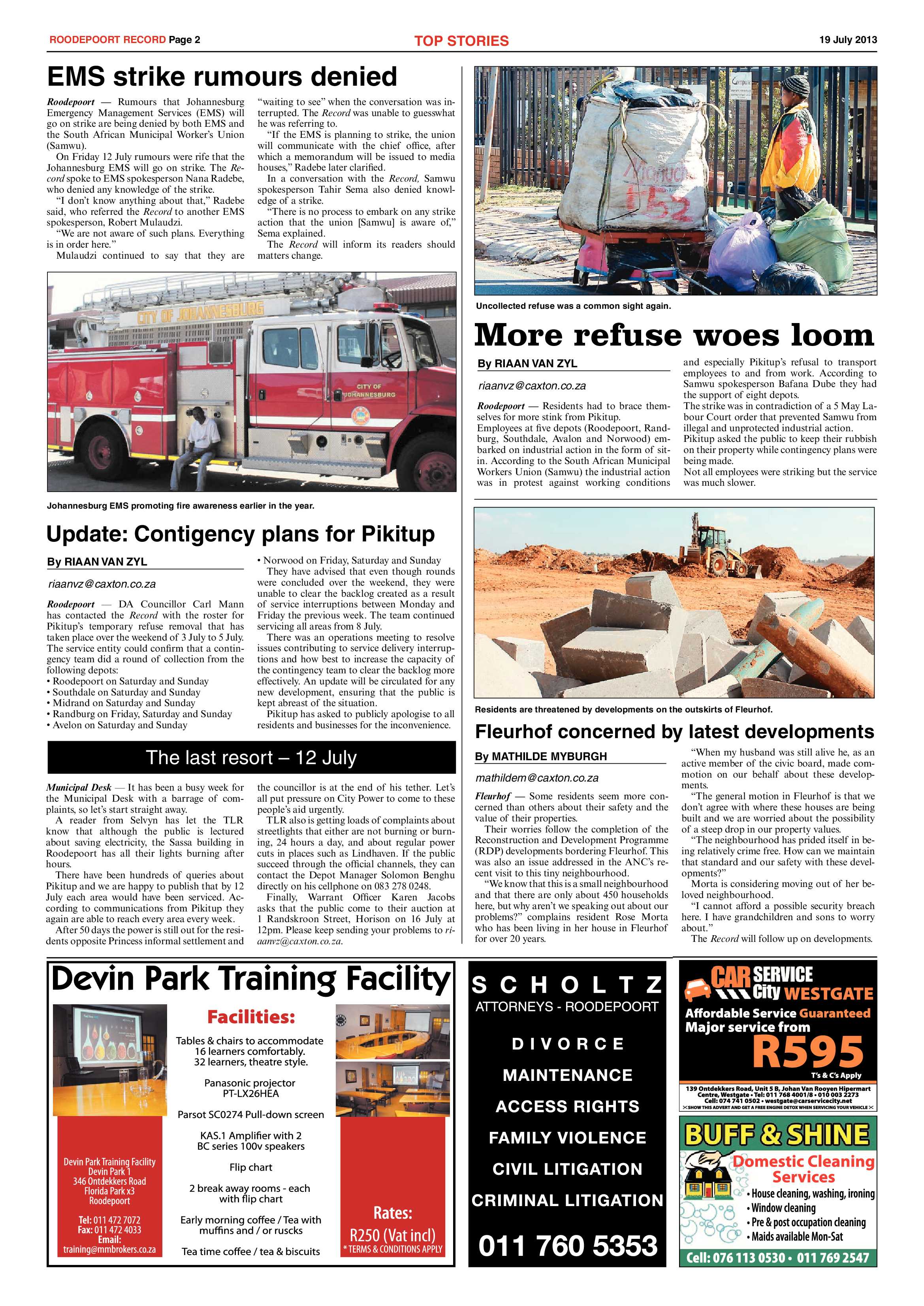 Roodepoort Record 19 July 2013 page 2