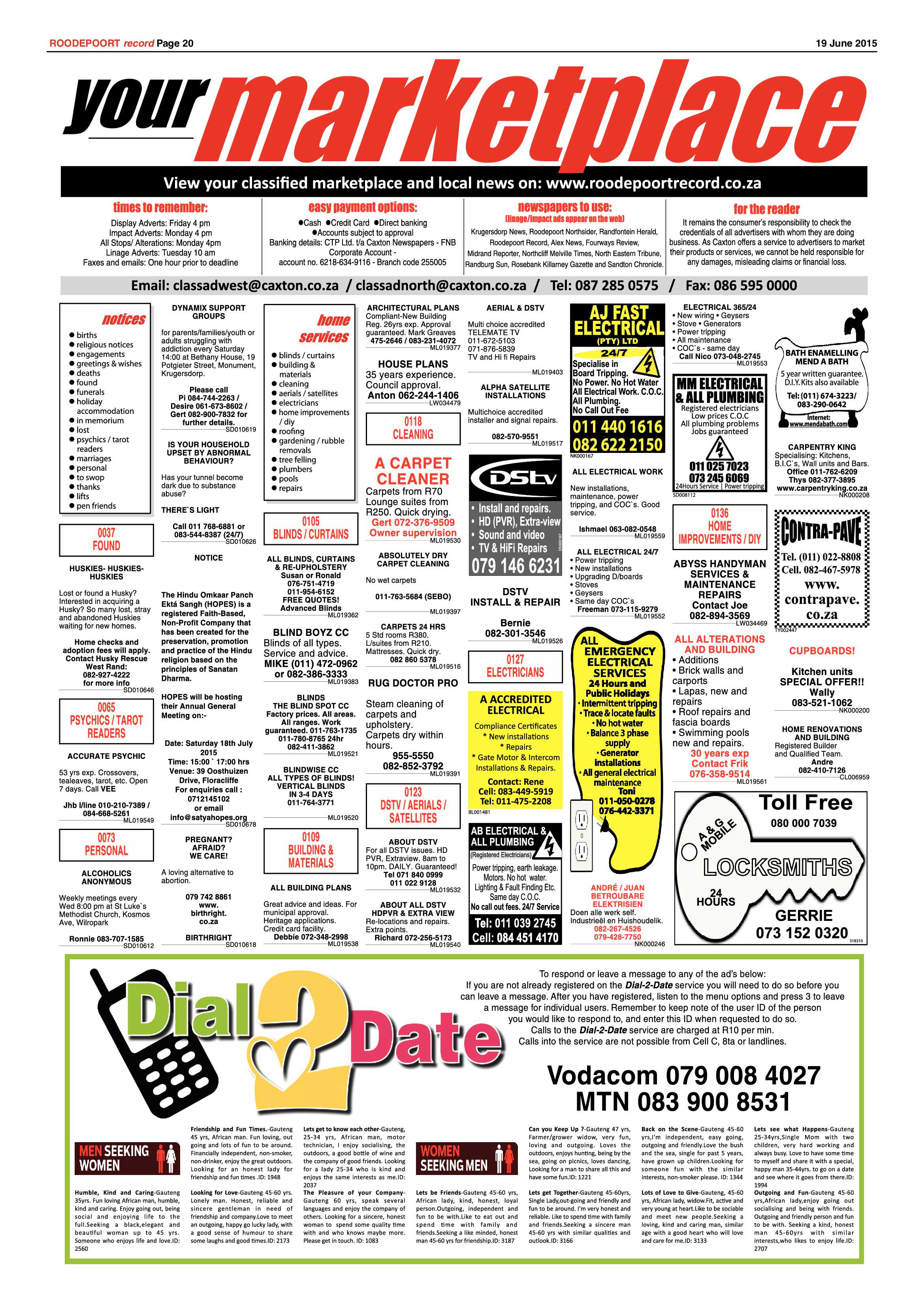 Roodepoort Record 19 June 2015 page 20