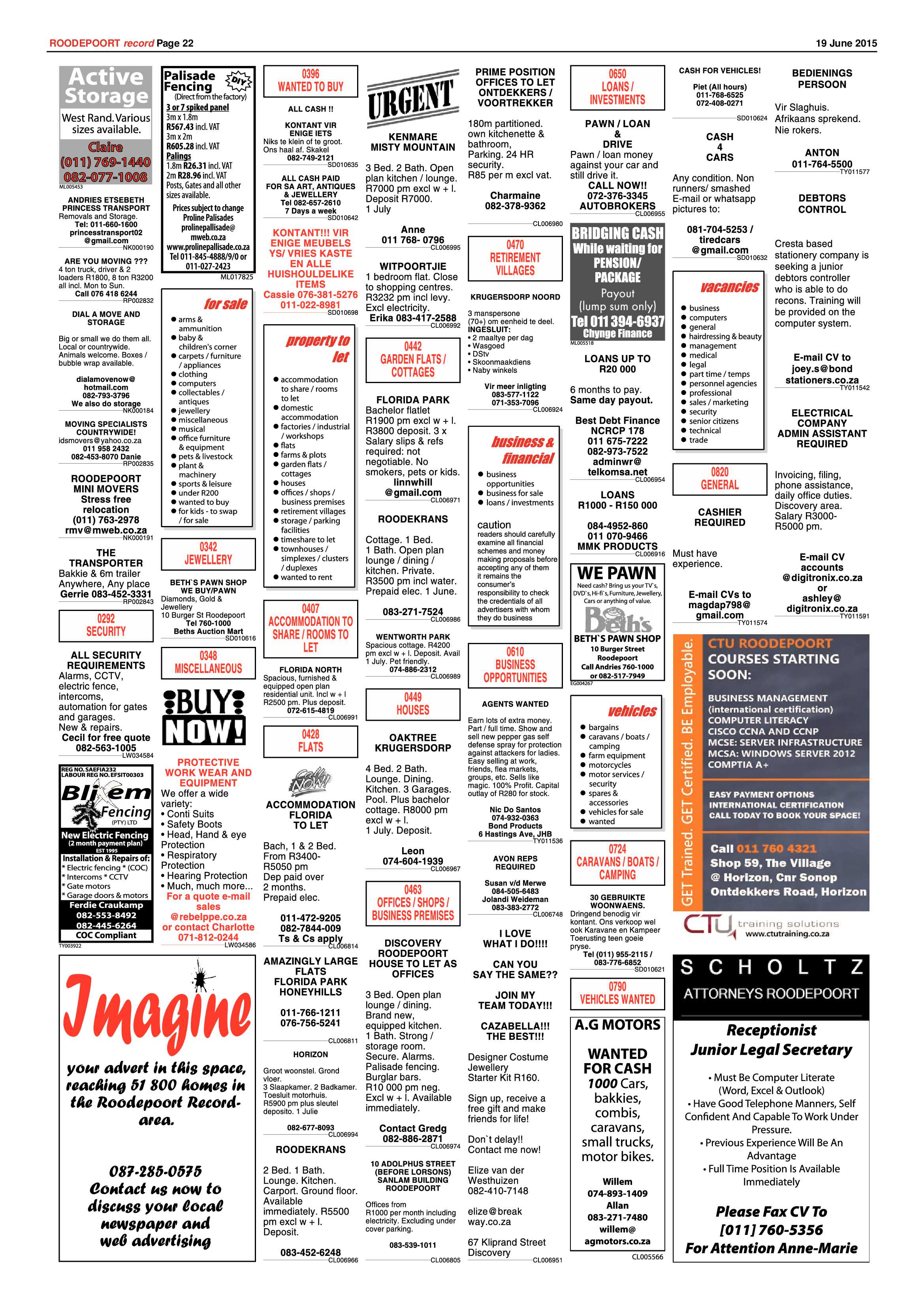 Roodepoort Record 19 June 2015 page 22