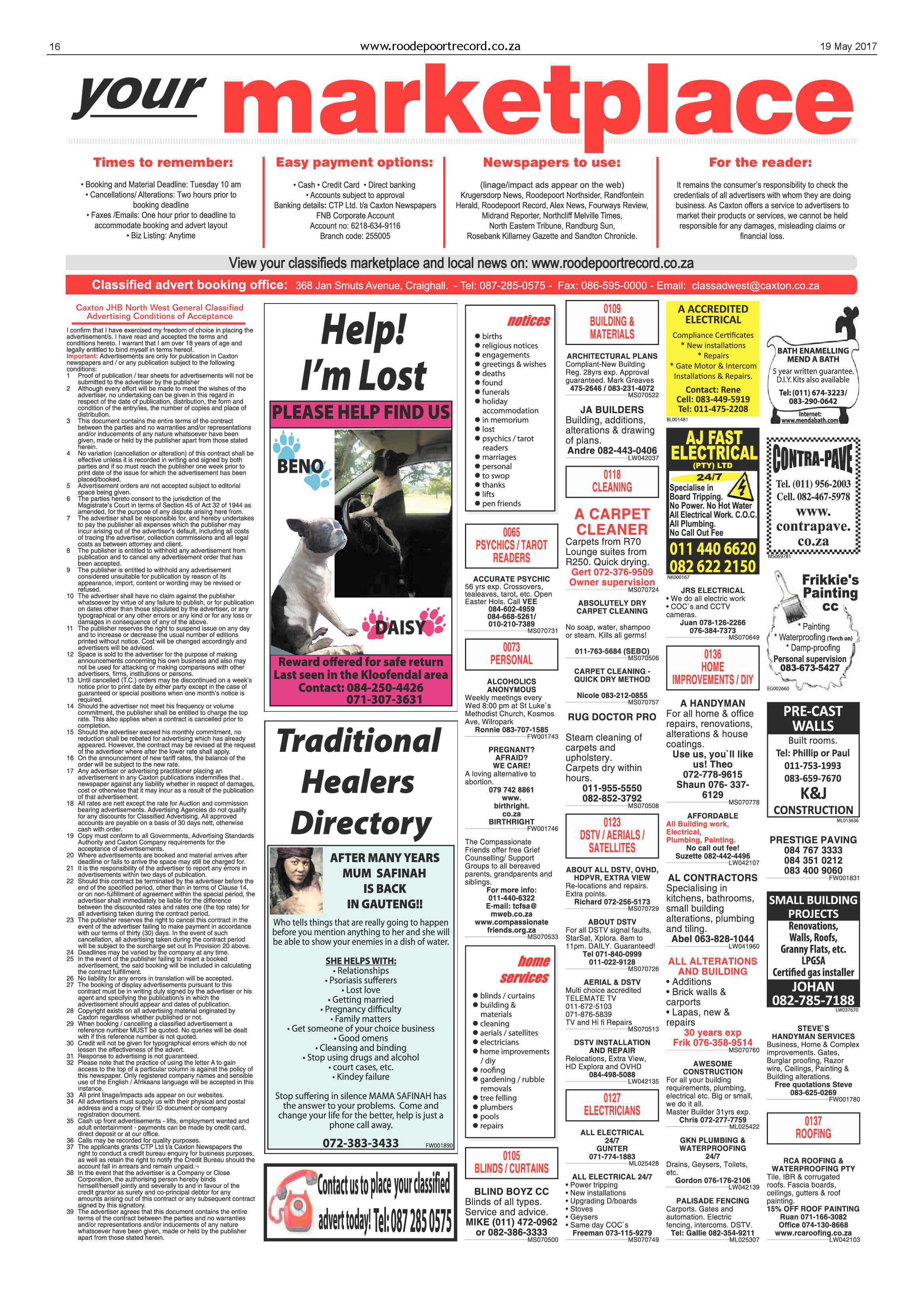 Roodepoort Record 19 May 2017 page 16