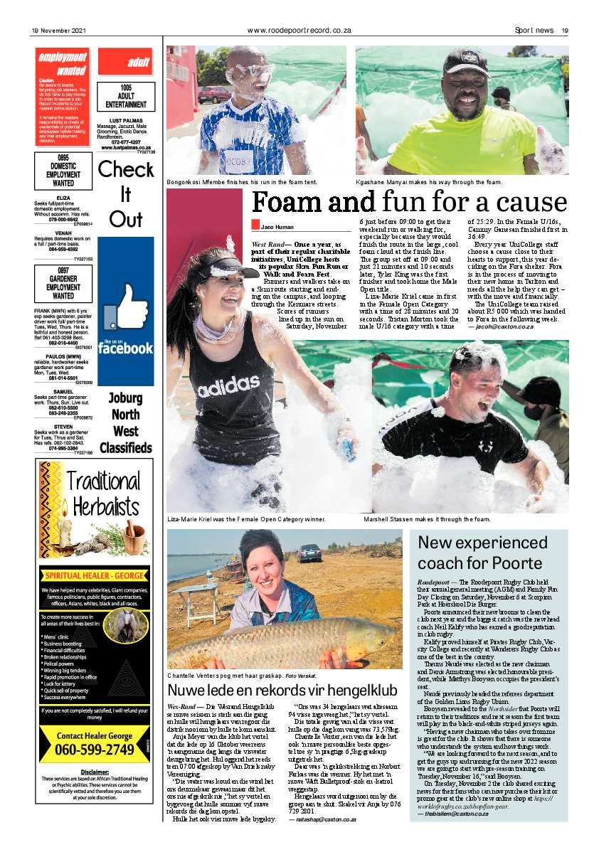 Roodepoort Record 19 November 2021 page 19