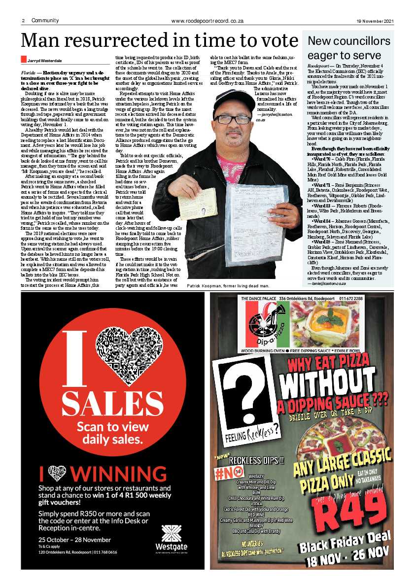 Roodepoort Record 19 November 2021 page 2