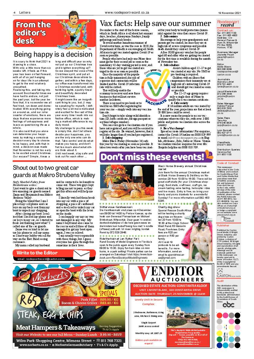 Roodepoort Record 19 November 2021 page 4