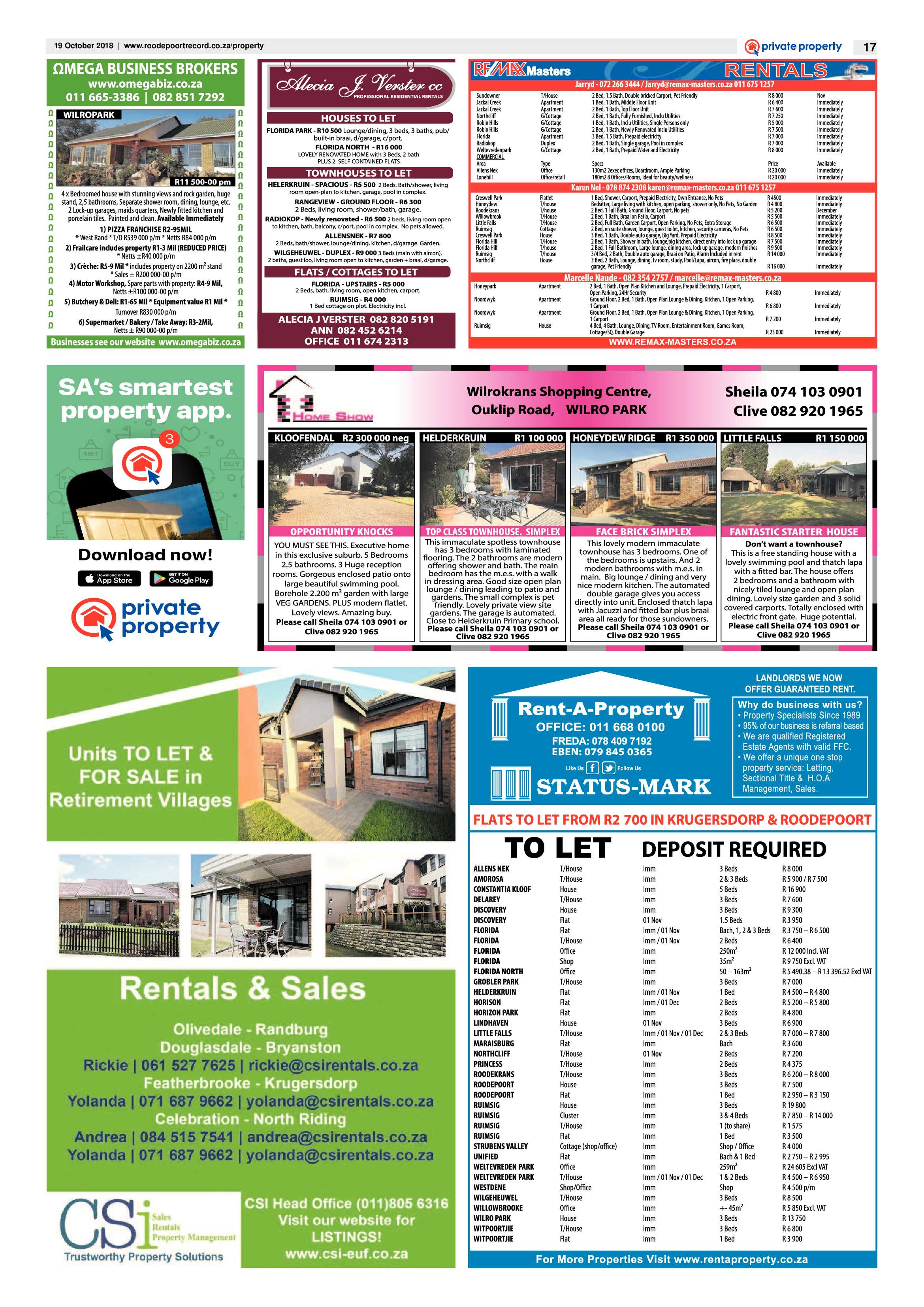 Roodepoort Record 19 October 2018 page 17