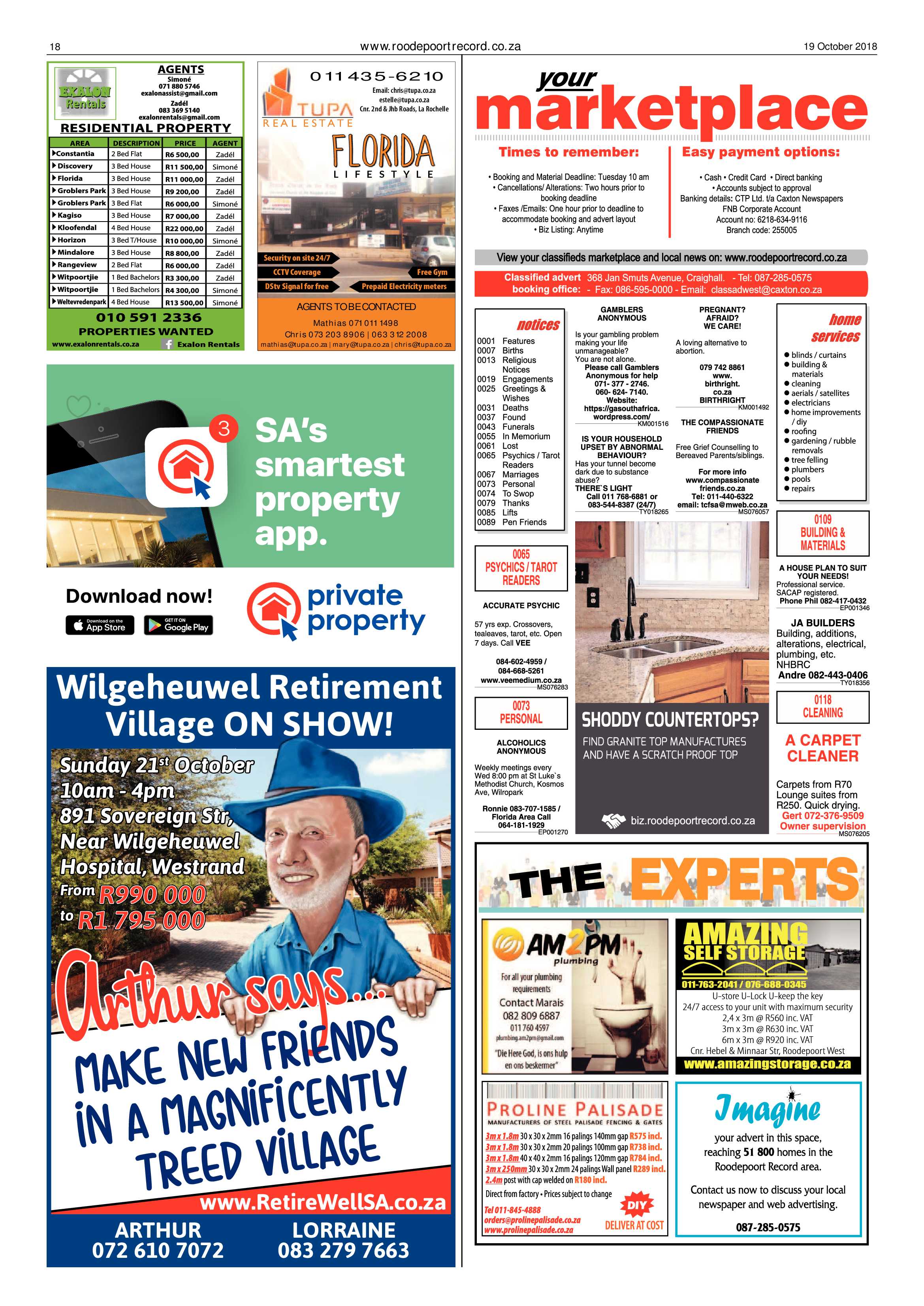 Roodepoort Record 19 October 2018 page 18
