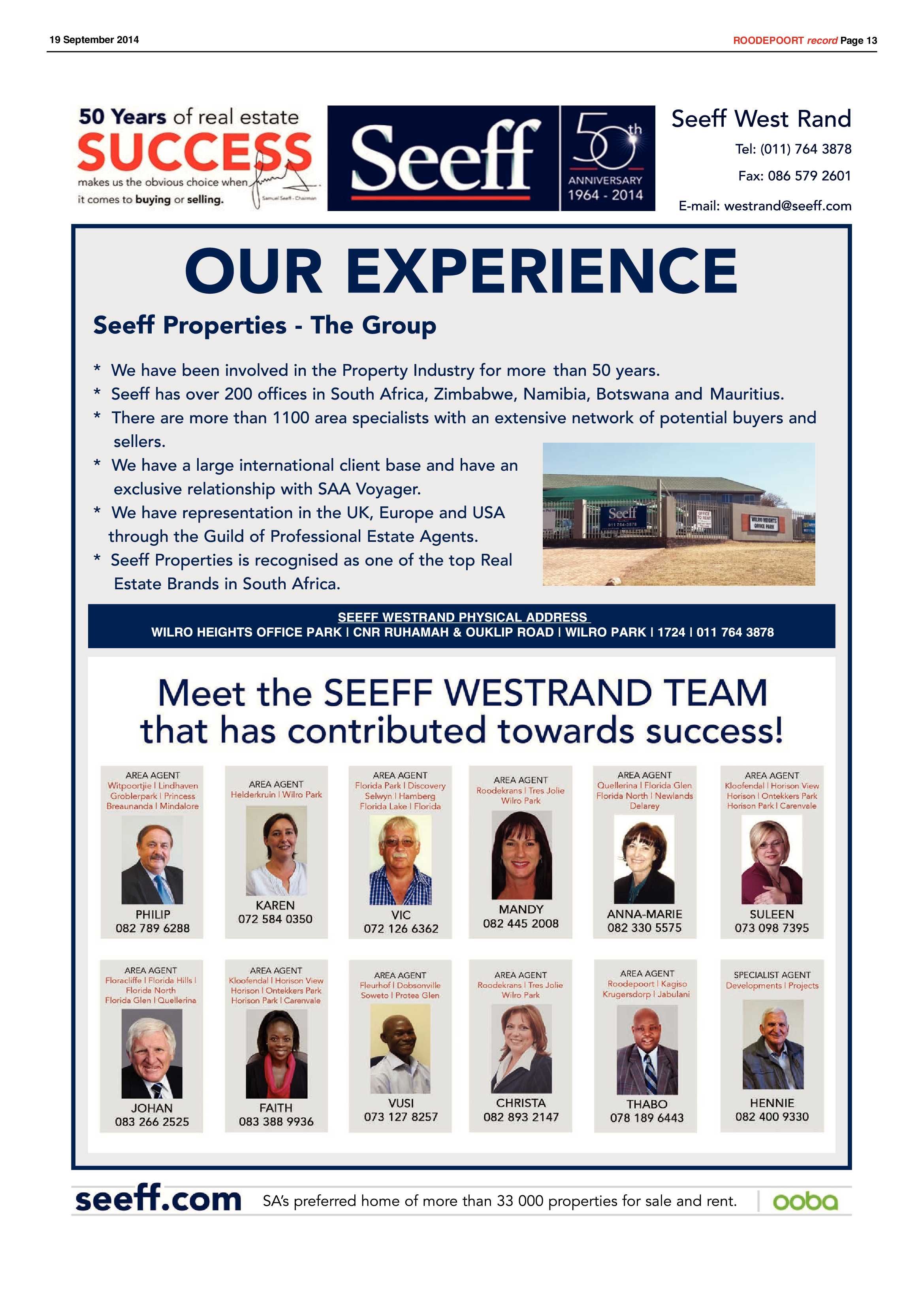 Roodepoort Record 19 September 2014 page 13