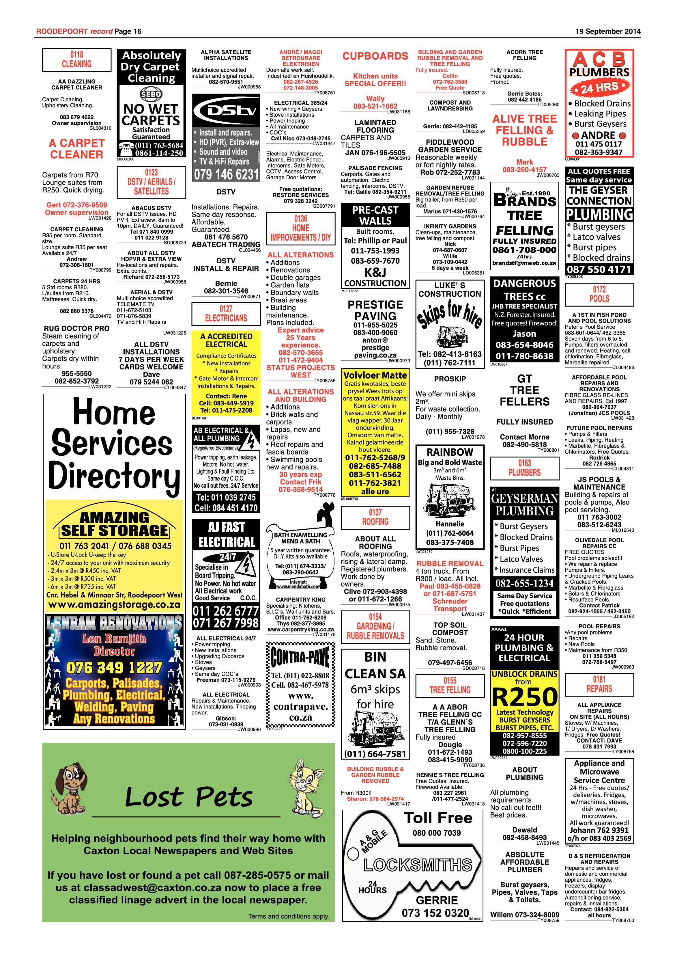 Roodepoort Record 19 September 2014 page 16