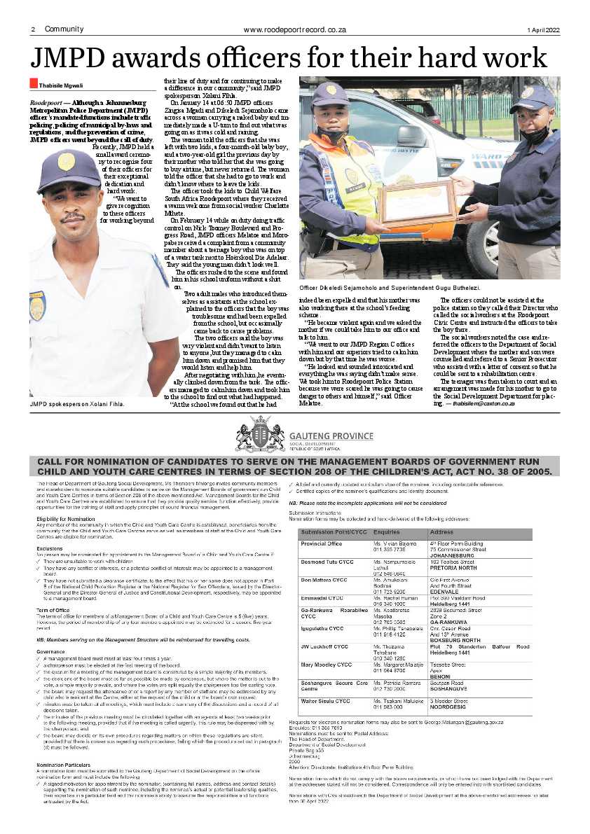 Roodepoort Record 1 April 2022 page 2