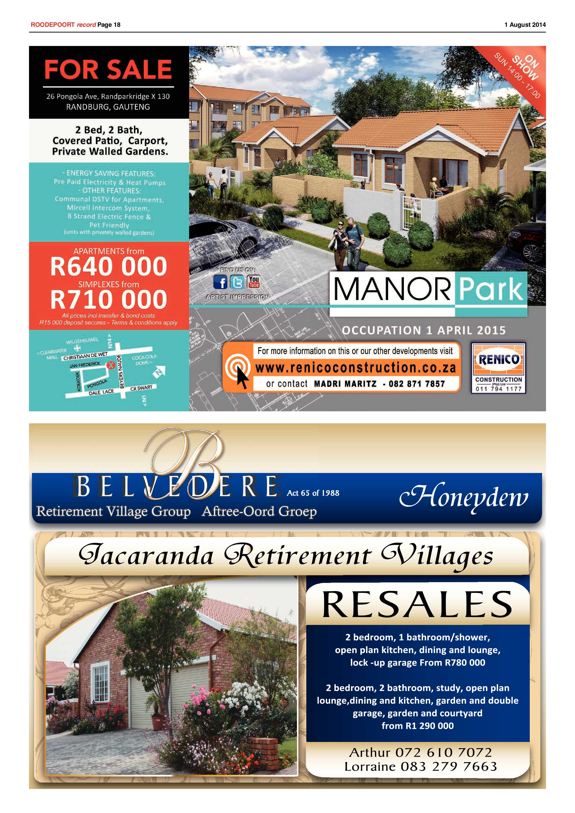 Roodepoort Record 1 August 2014 page 18