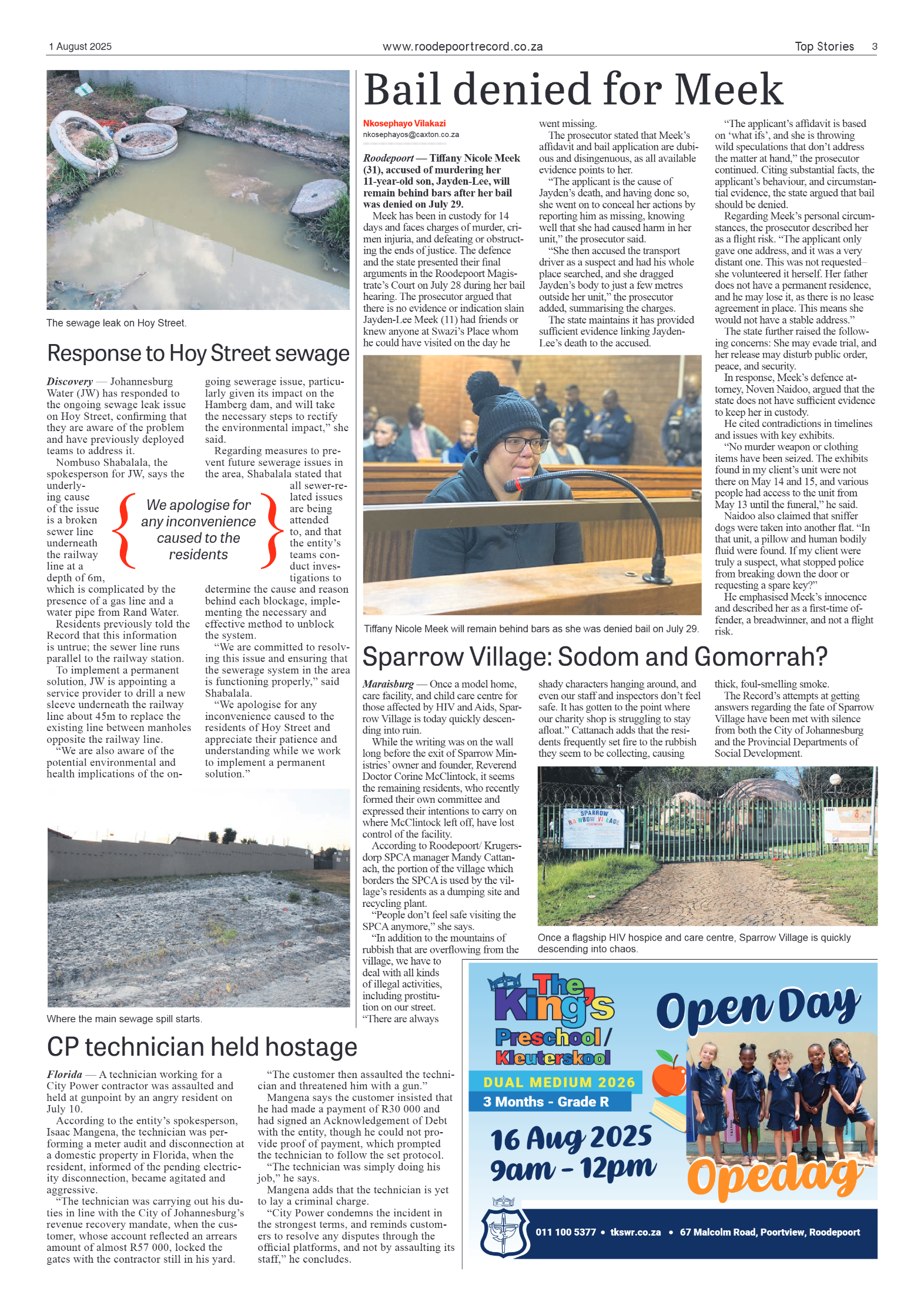 Roodepoort Record 1 August 2025 page 3