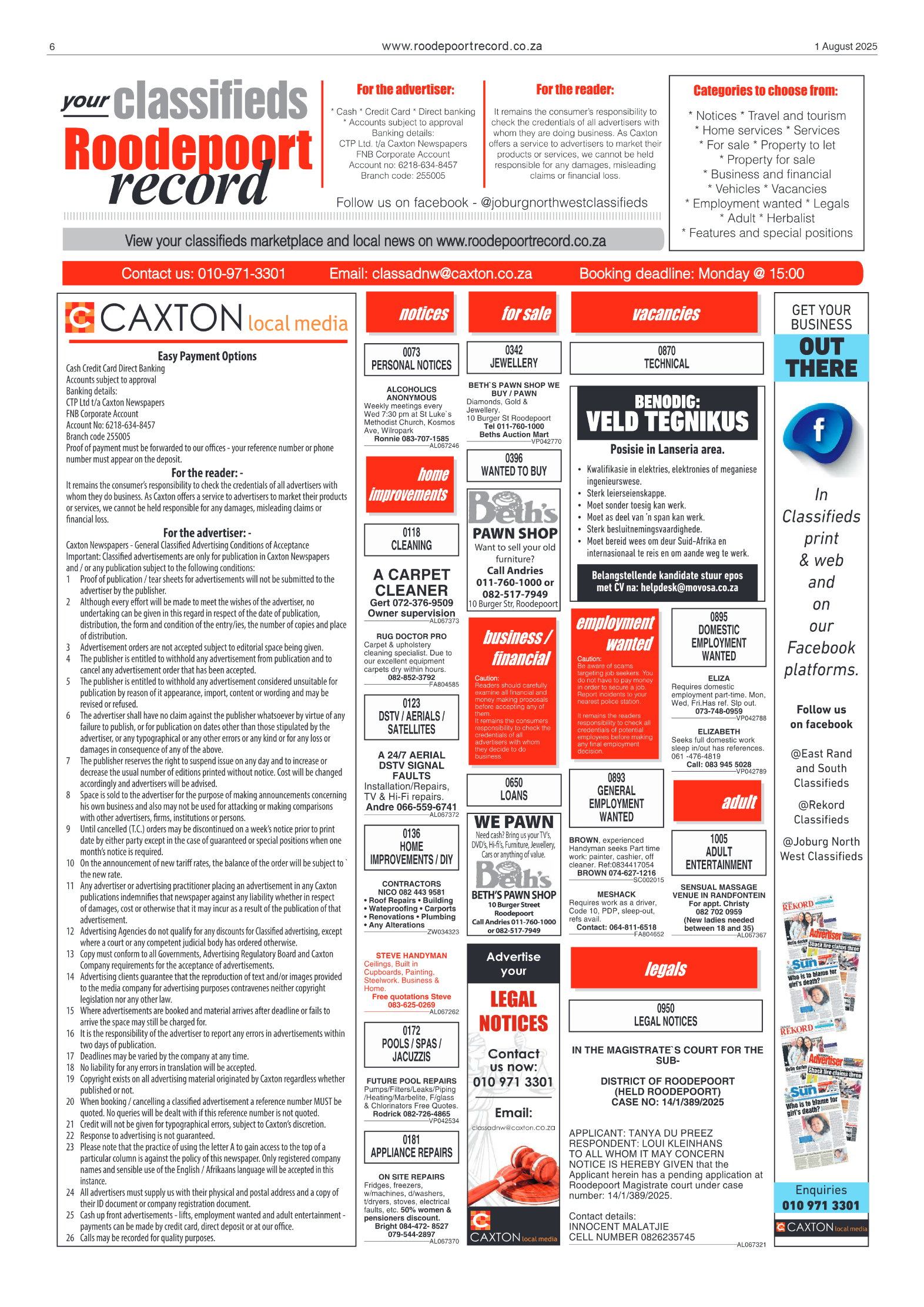 Roodepoort Record 1 August 2025 page 6