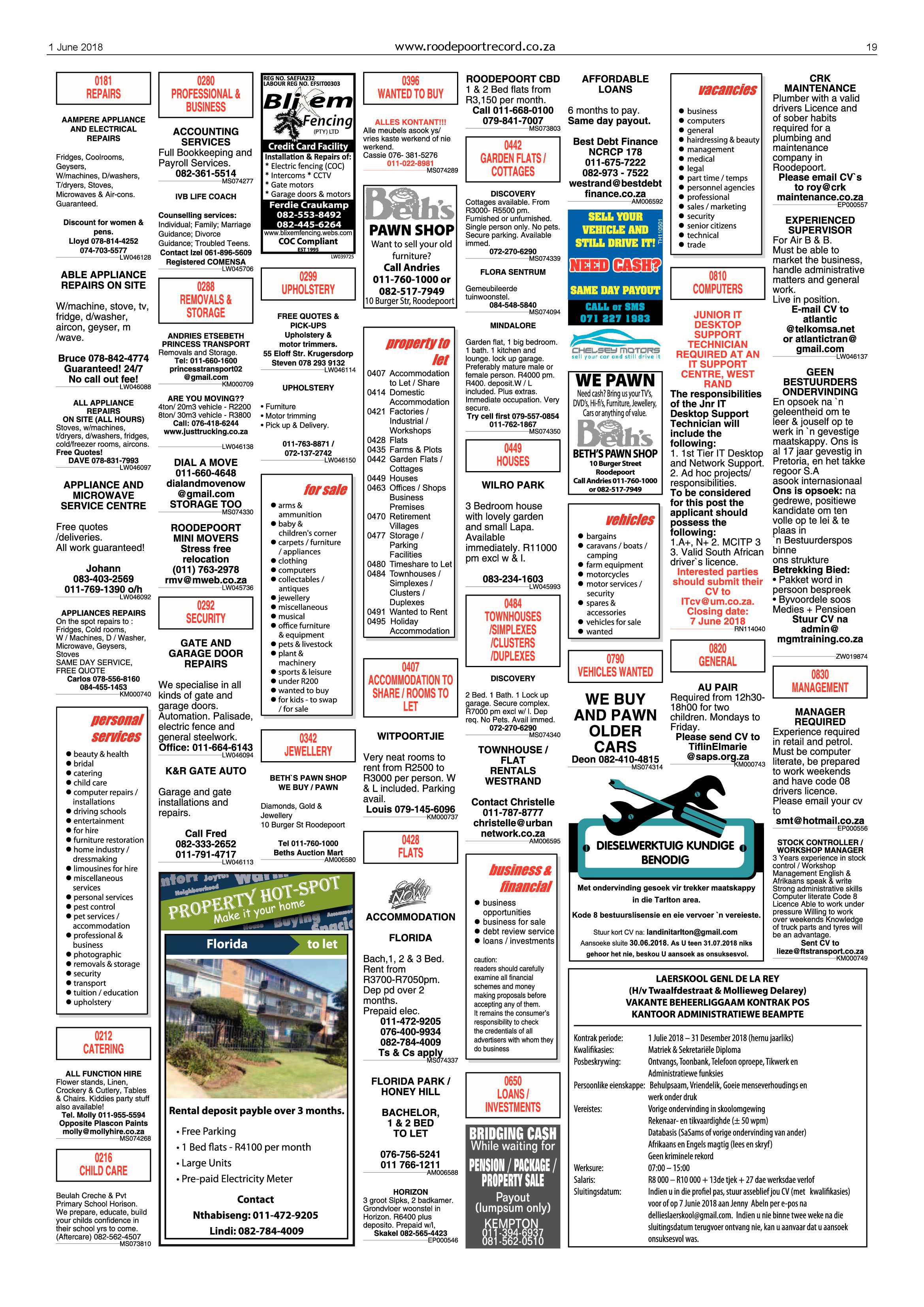 Roodepoort Record 1 June 2018 page 19