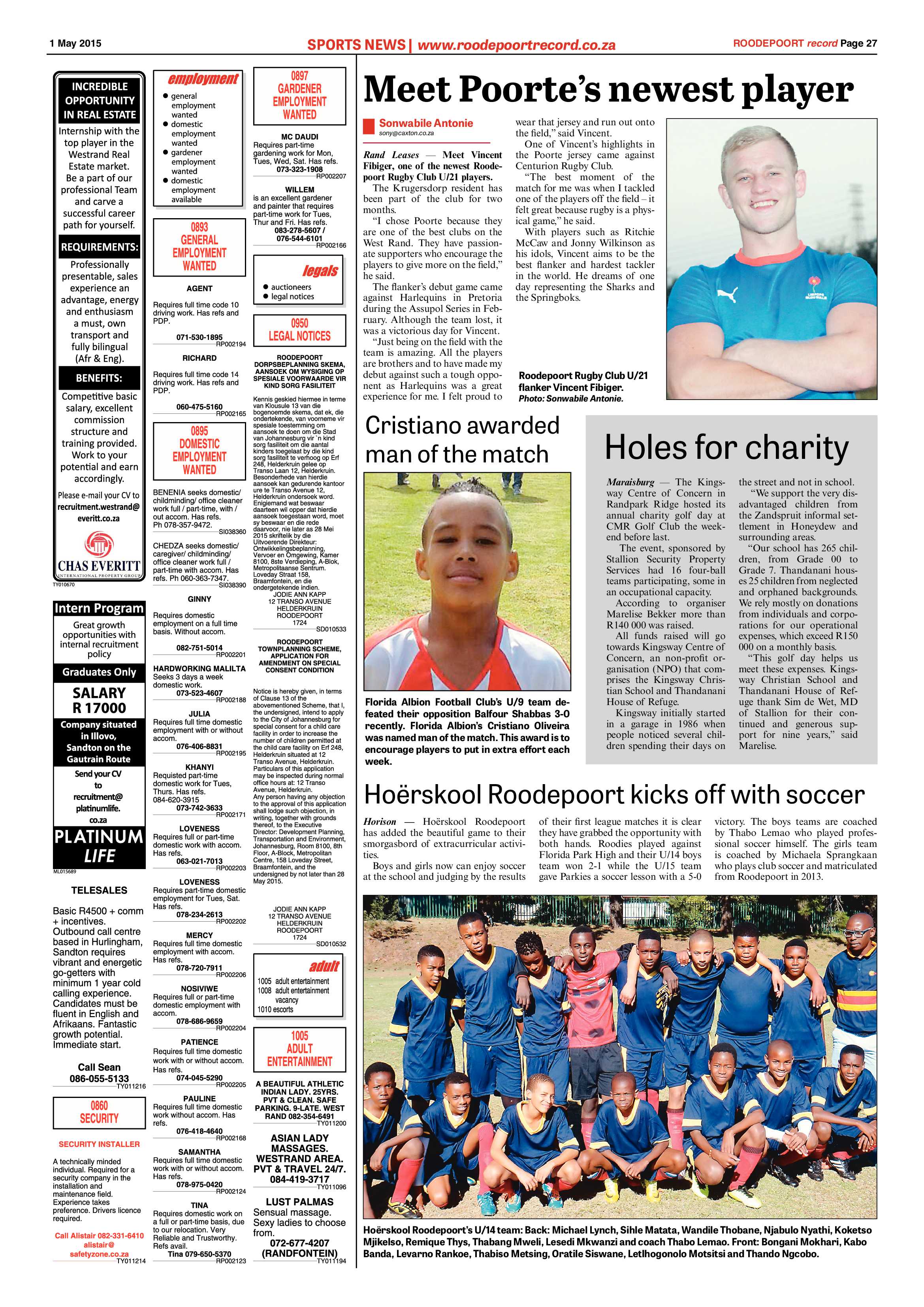 Roodepoort Record 1 May 2015 page 31