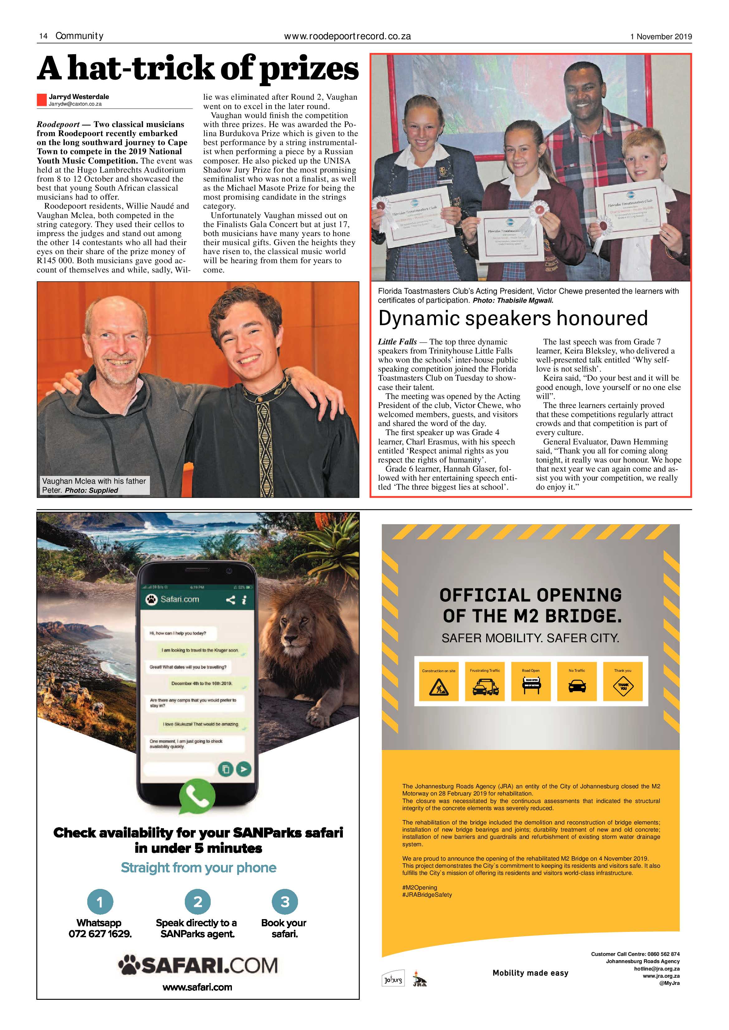 Roodepoort Record 1 November 2019 page 14