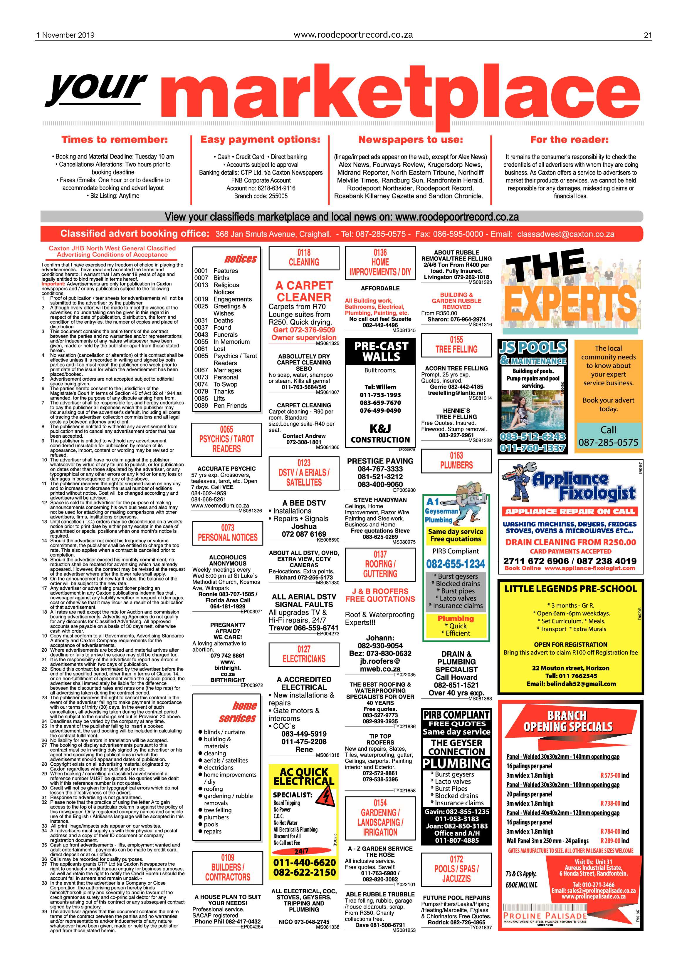 Roodepoort Record 1 November 2019 page 21