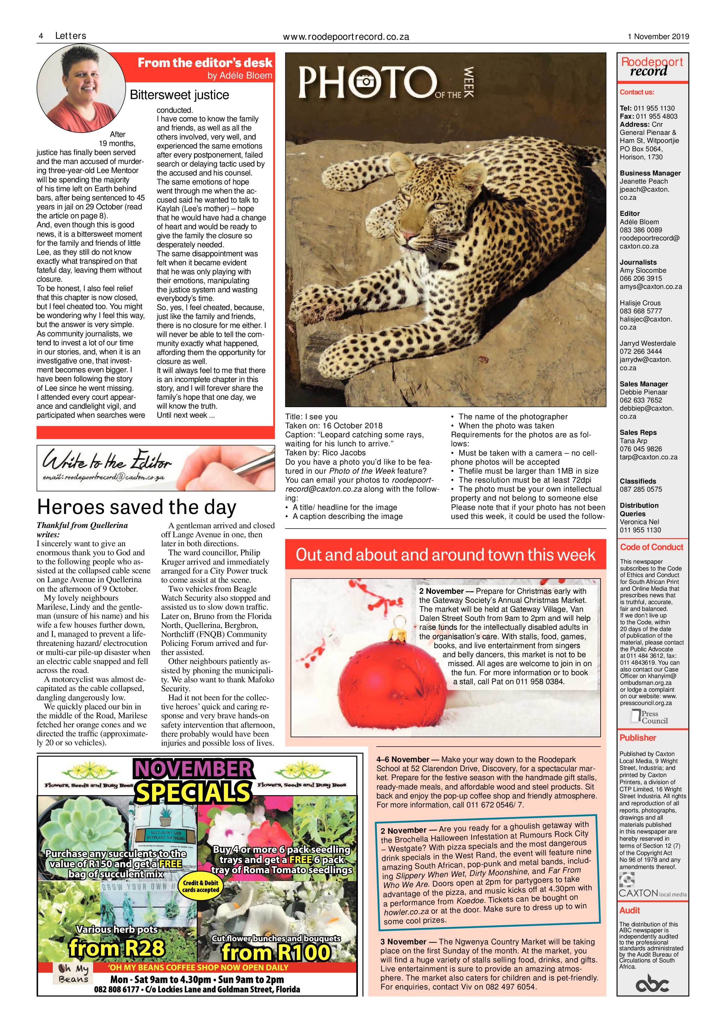 Roodepoort Record 1 November 2019 page 4
