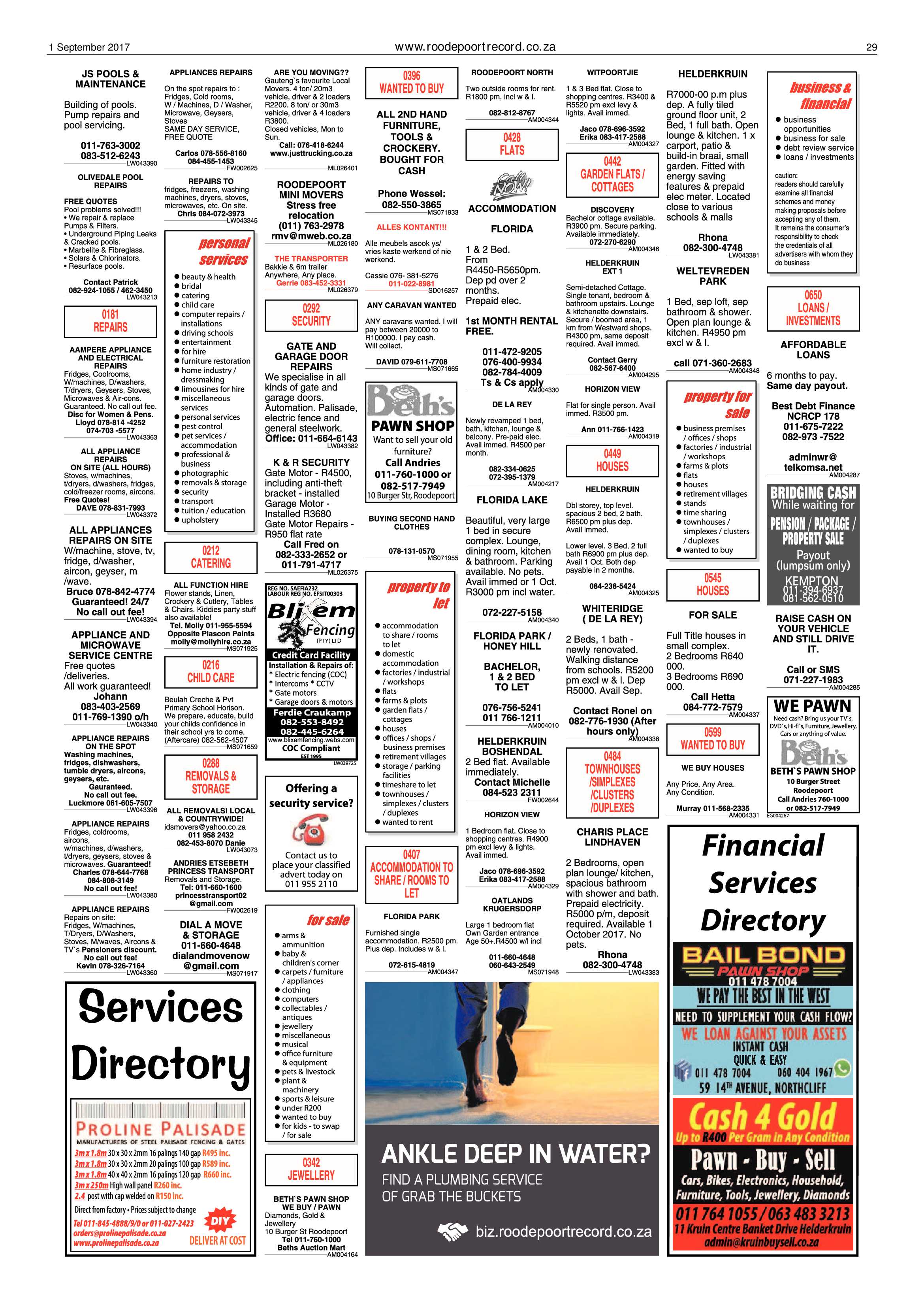 Roodepoort Record 1 September 2017 page 29