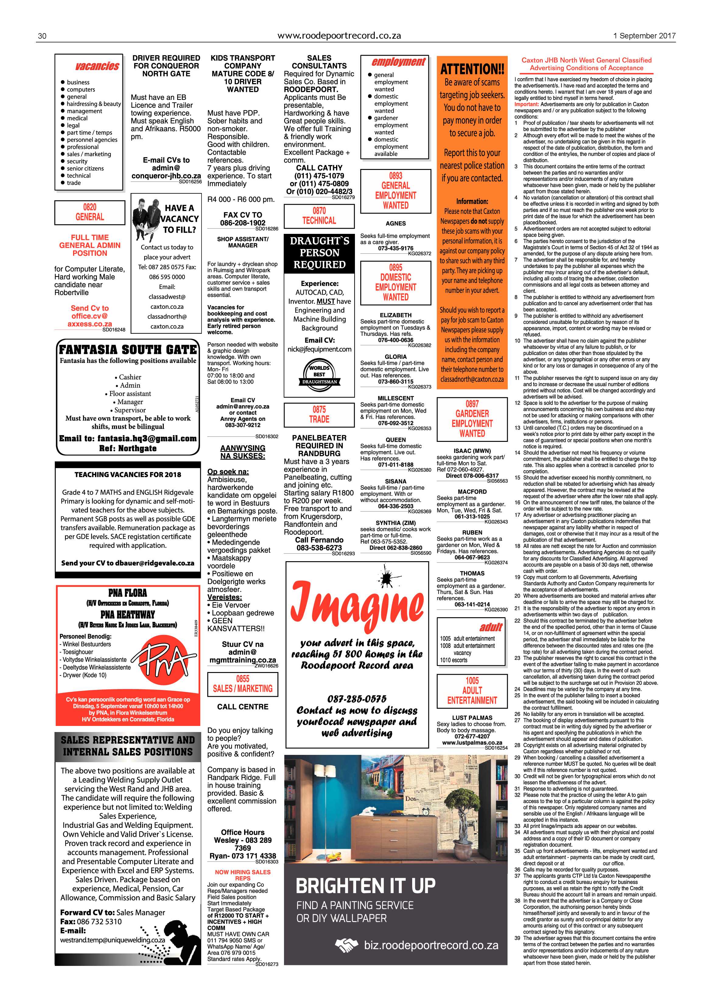Roodepoort Record 1 September 2017 page 30