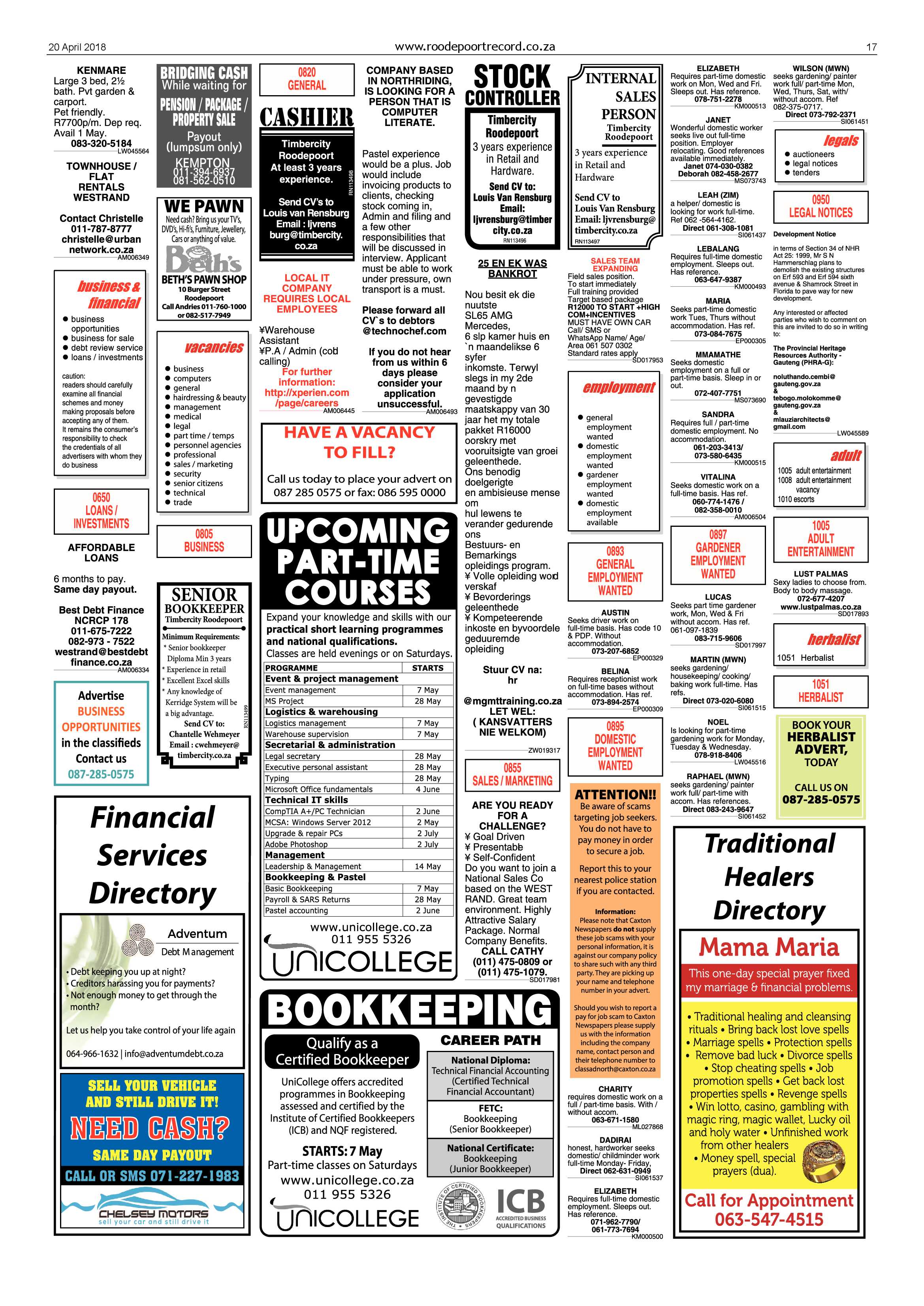 Roodepoort Record 20 April 2018 page 17