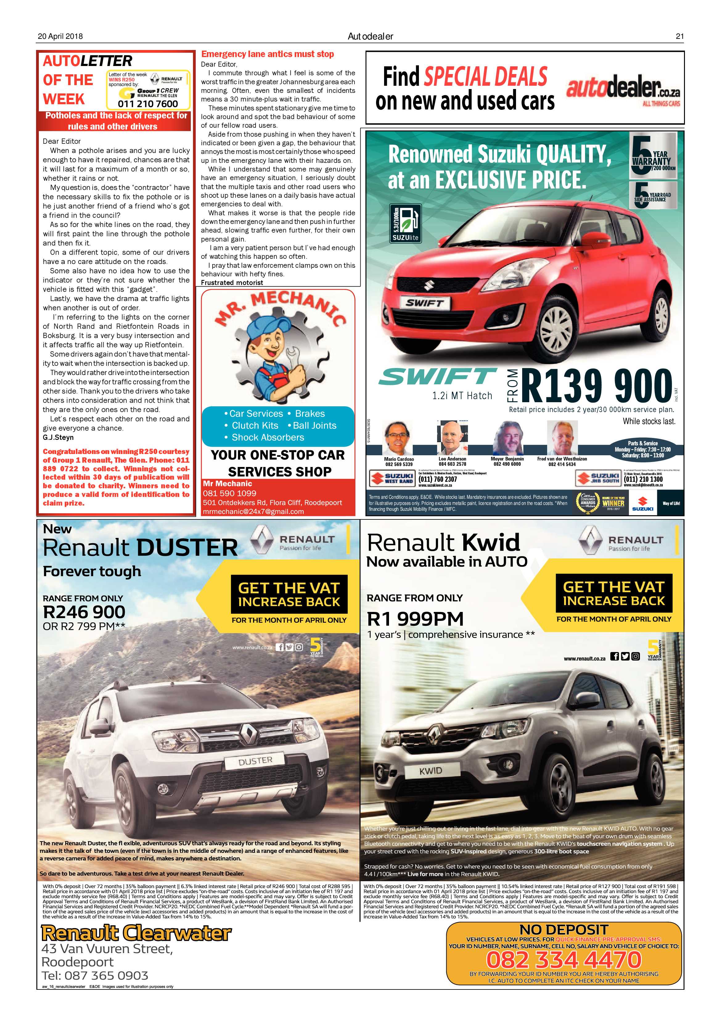 Roodepoort Record 20 April 2018 page 21