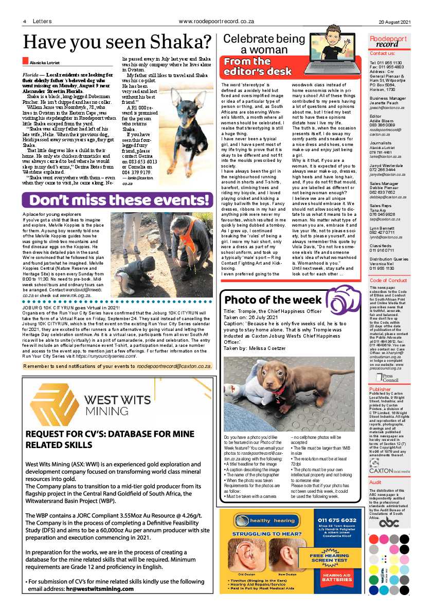 Roodepoort Record 20 August 2021 page 4