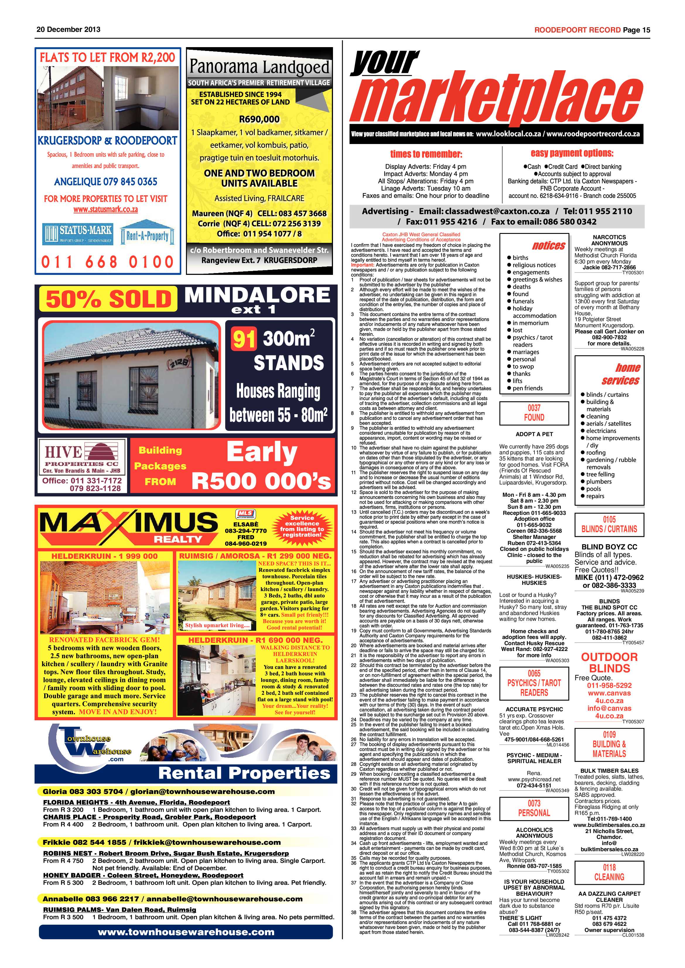 Roodepoort Record 20 December 2013 page 15