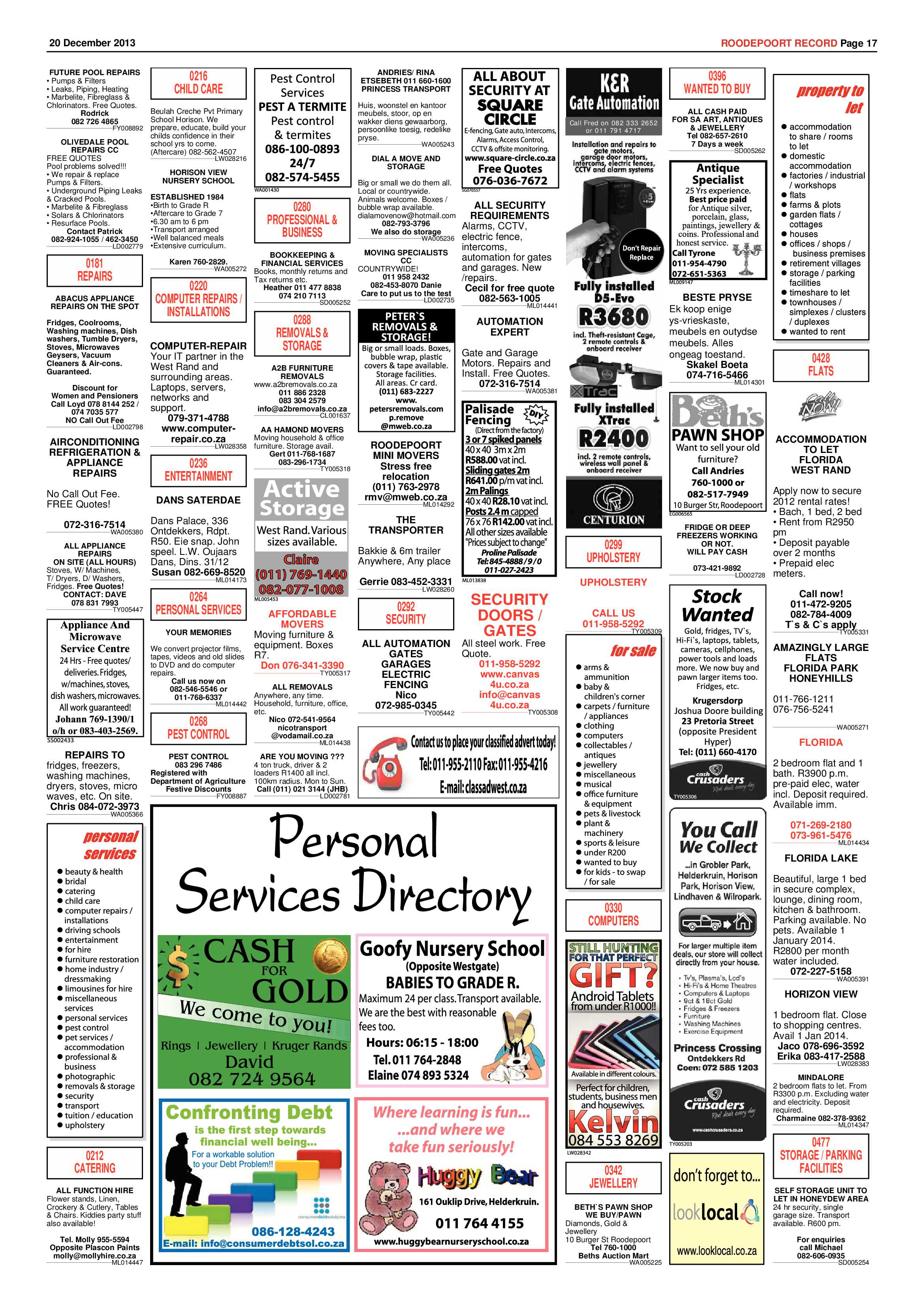 Roodepoort Record 20 December 2013 page 17