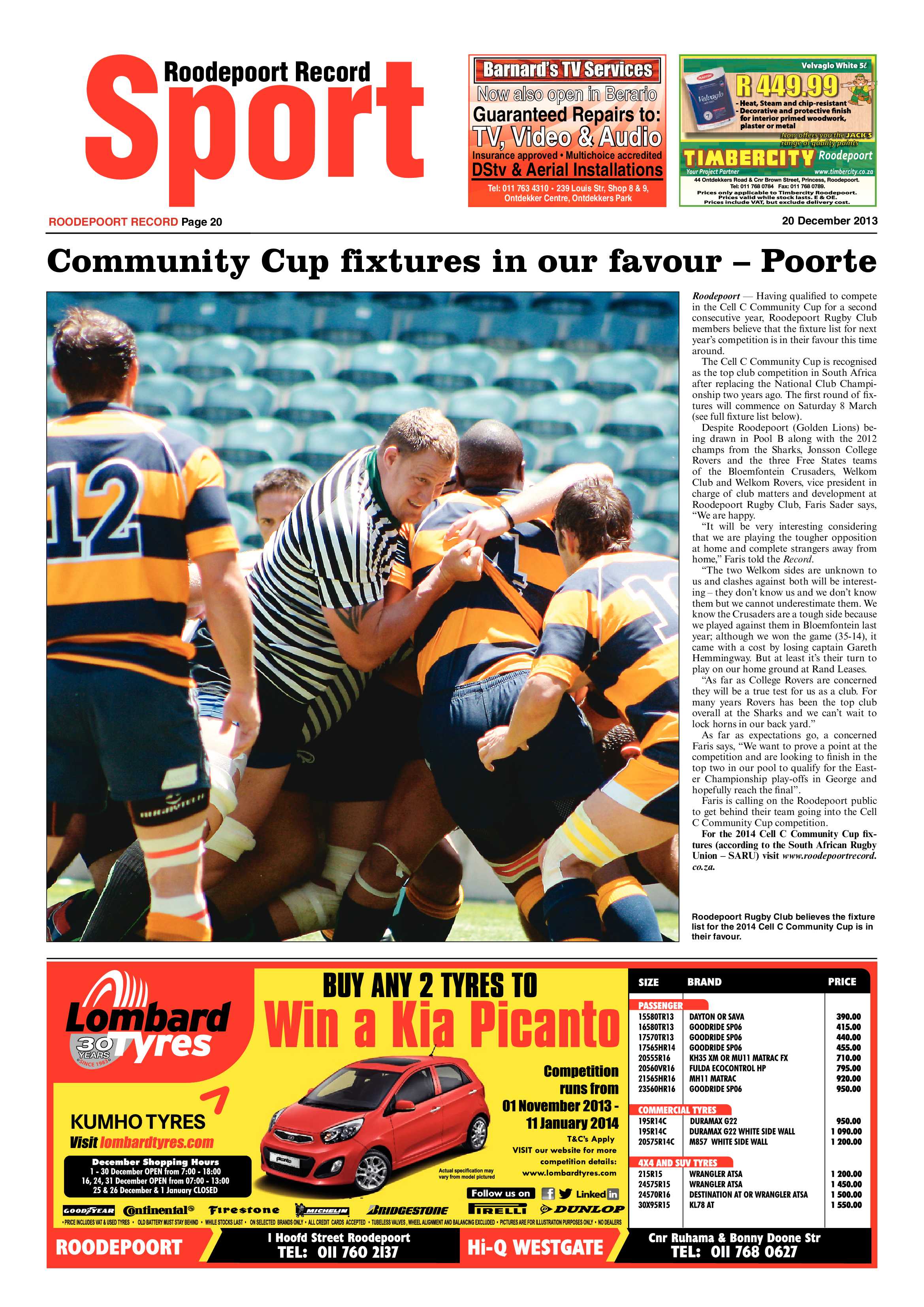 Roodepoort Record 20 December 2013 page 20