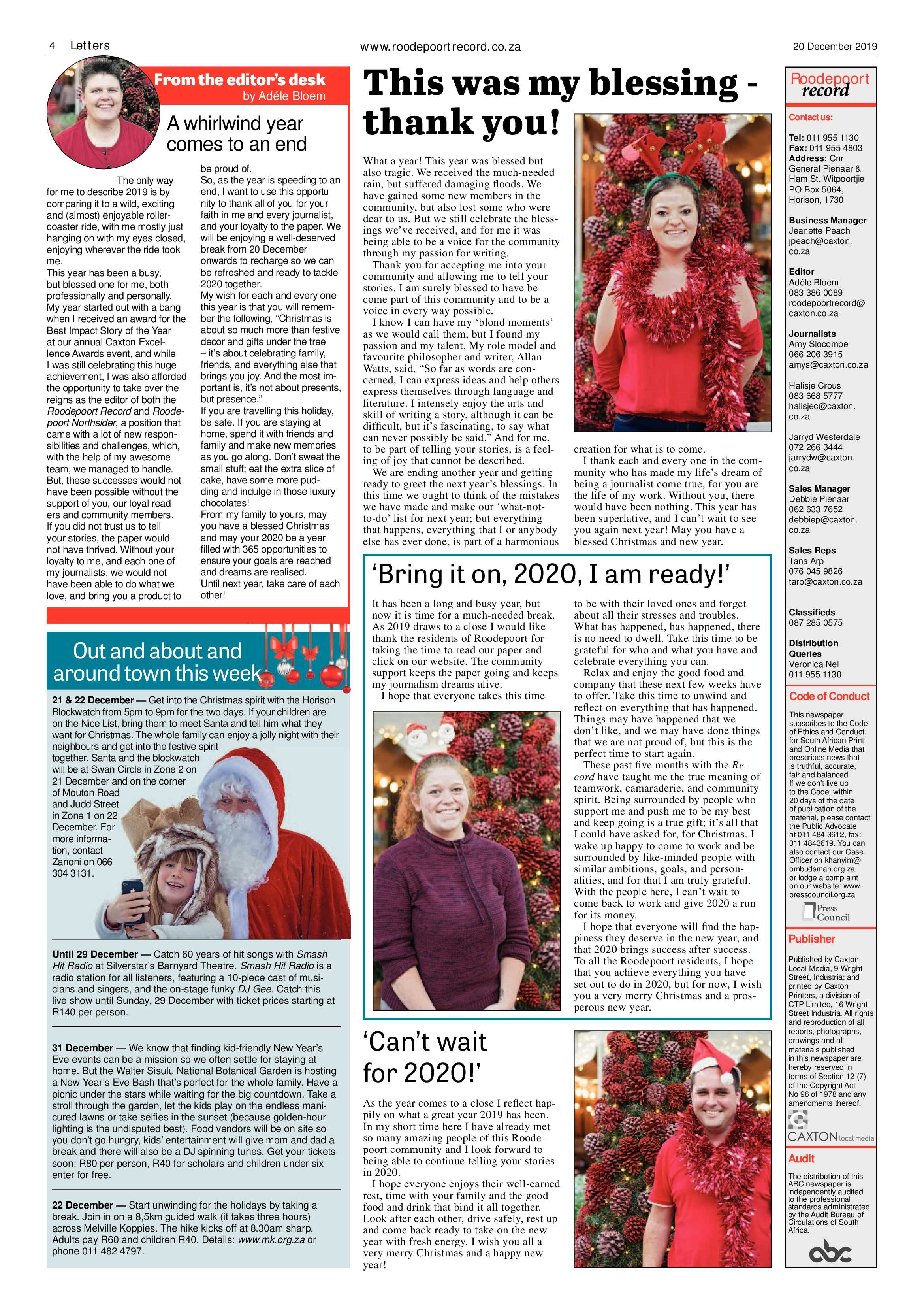 Roodepoort Record 20 December 2019 page 4