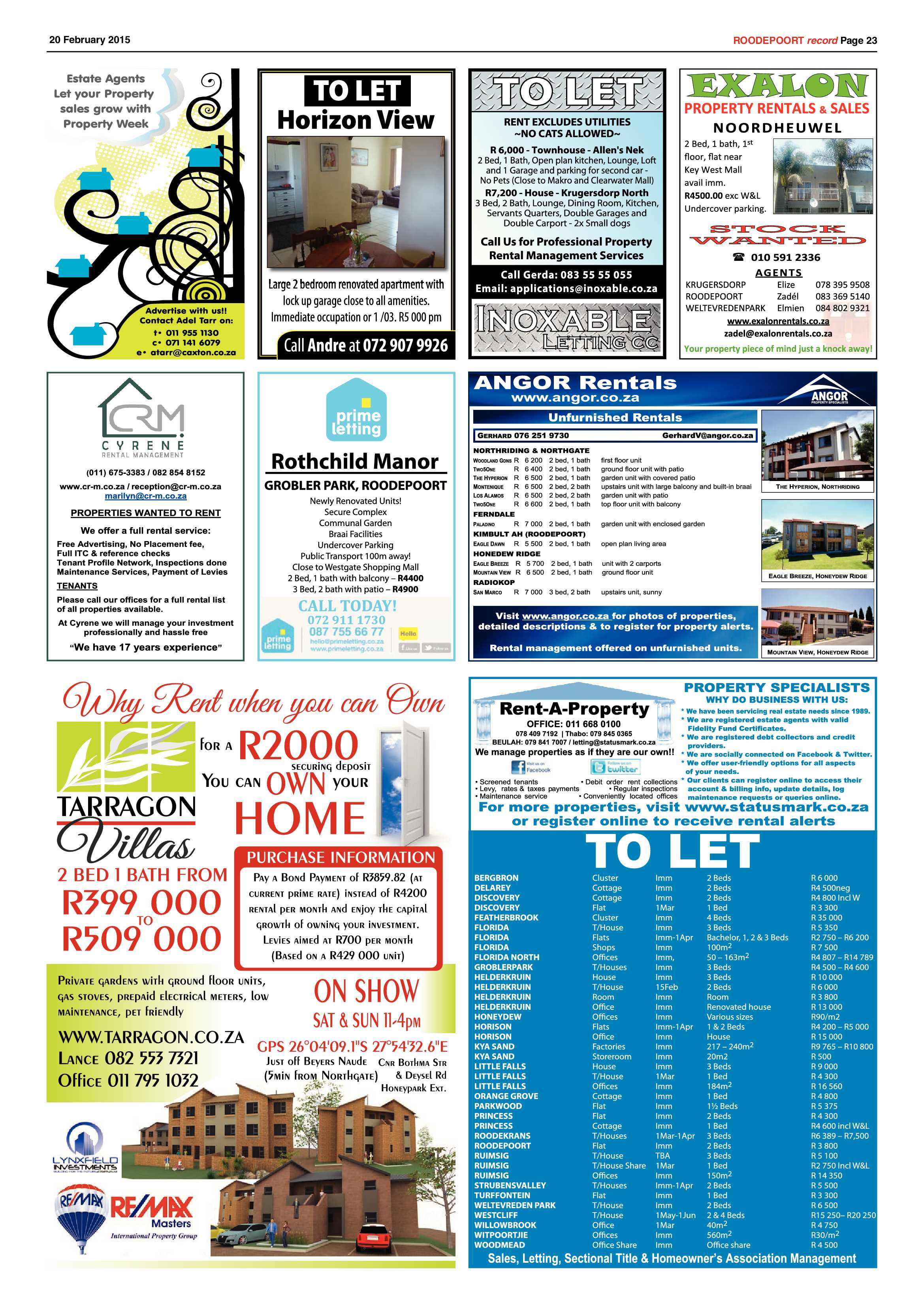 Roodepoort Record 20 February 2015 page 23