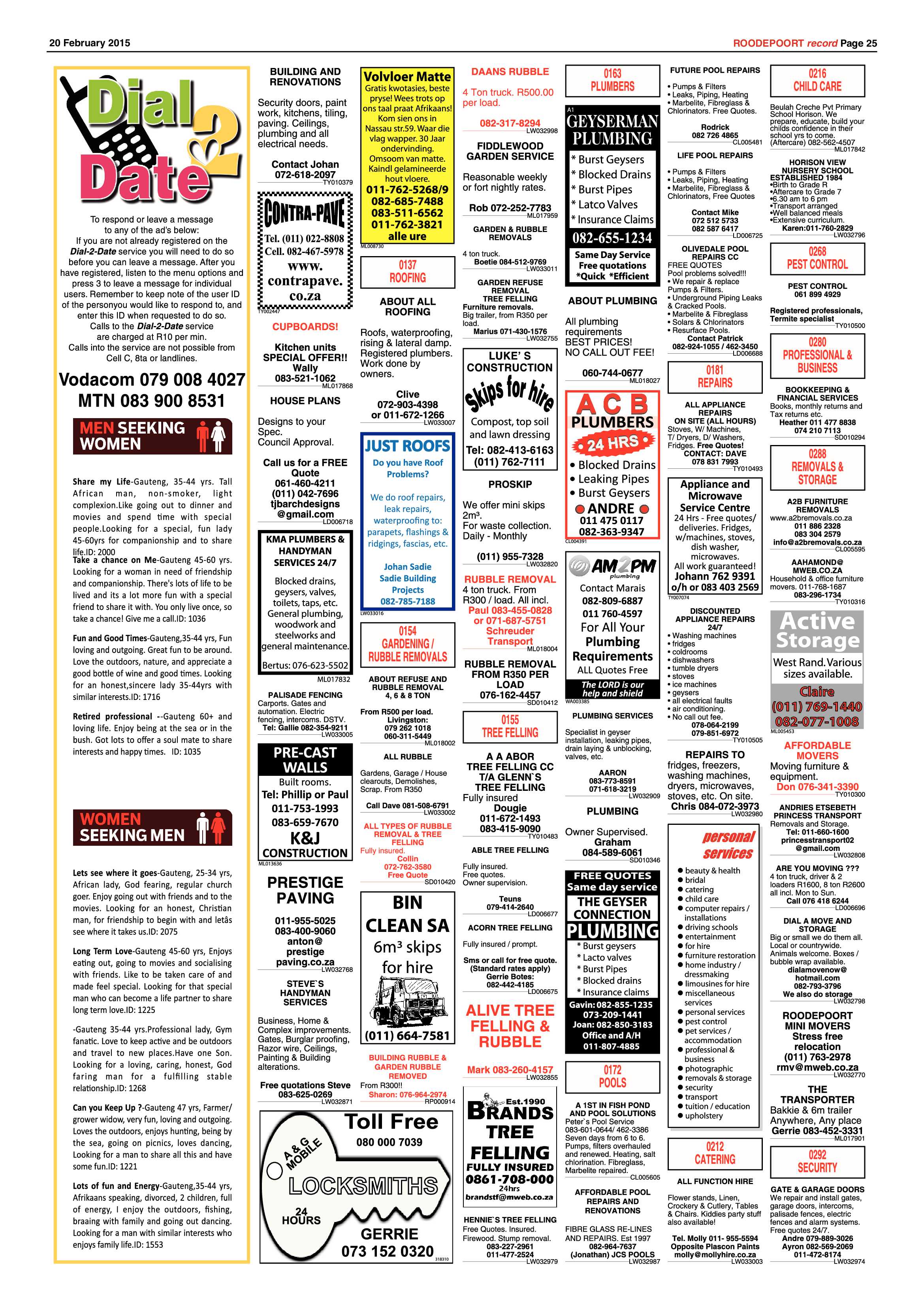 Roodepoort Record 20 February 2015 page 25