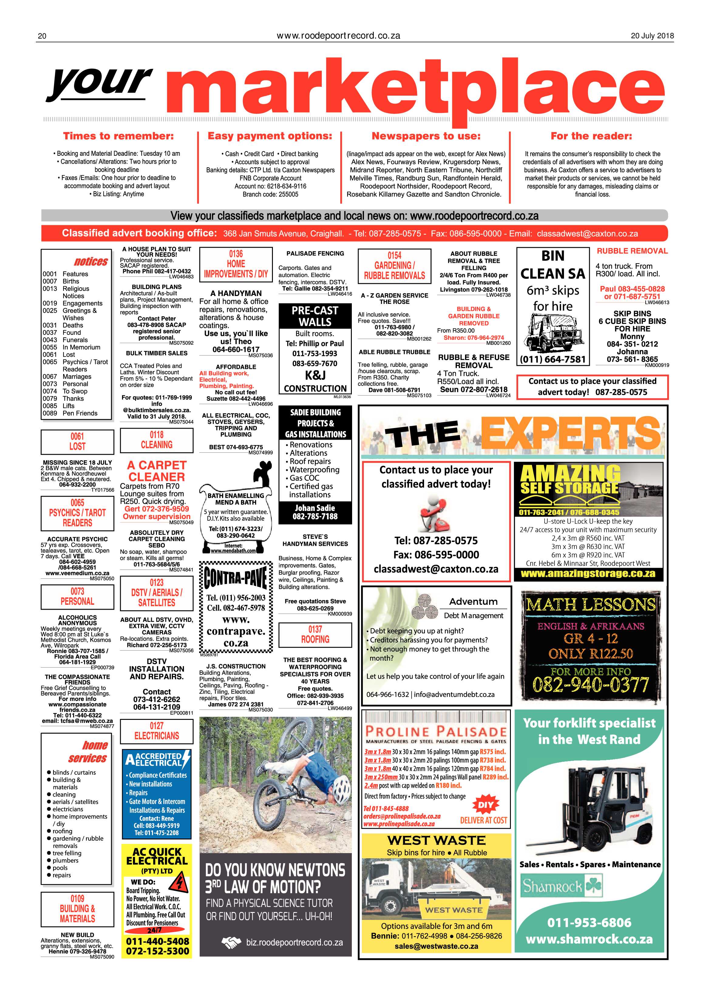 Roodepoort Record 20 July 2018 page 20