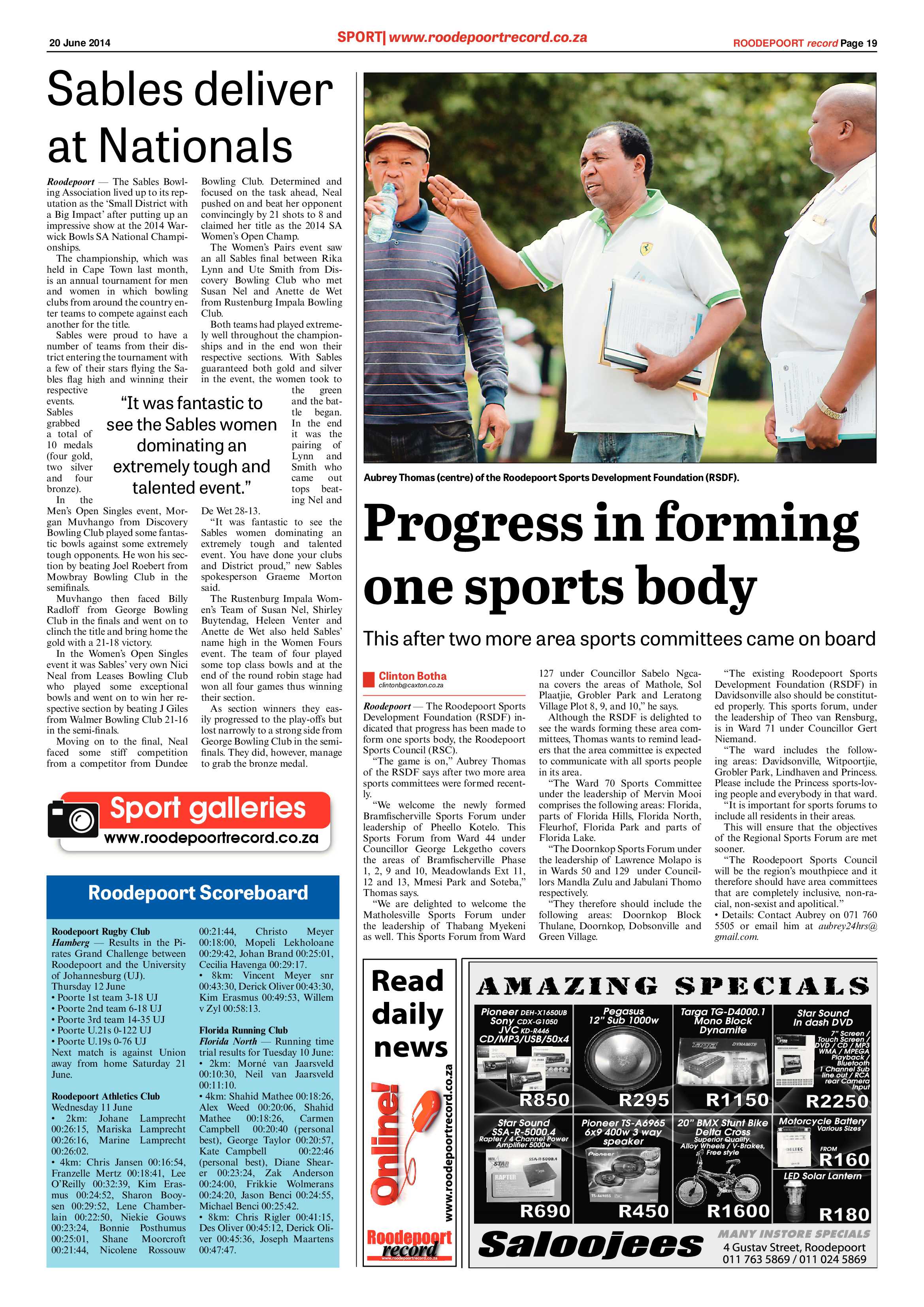 Roodepoort Record 20 June 2014 page 19