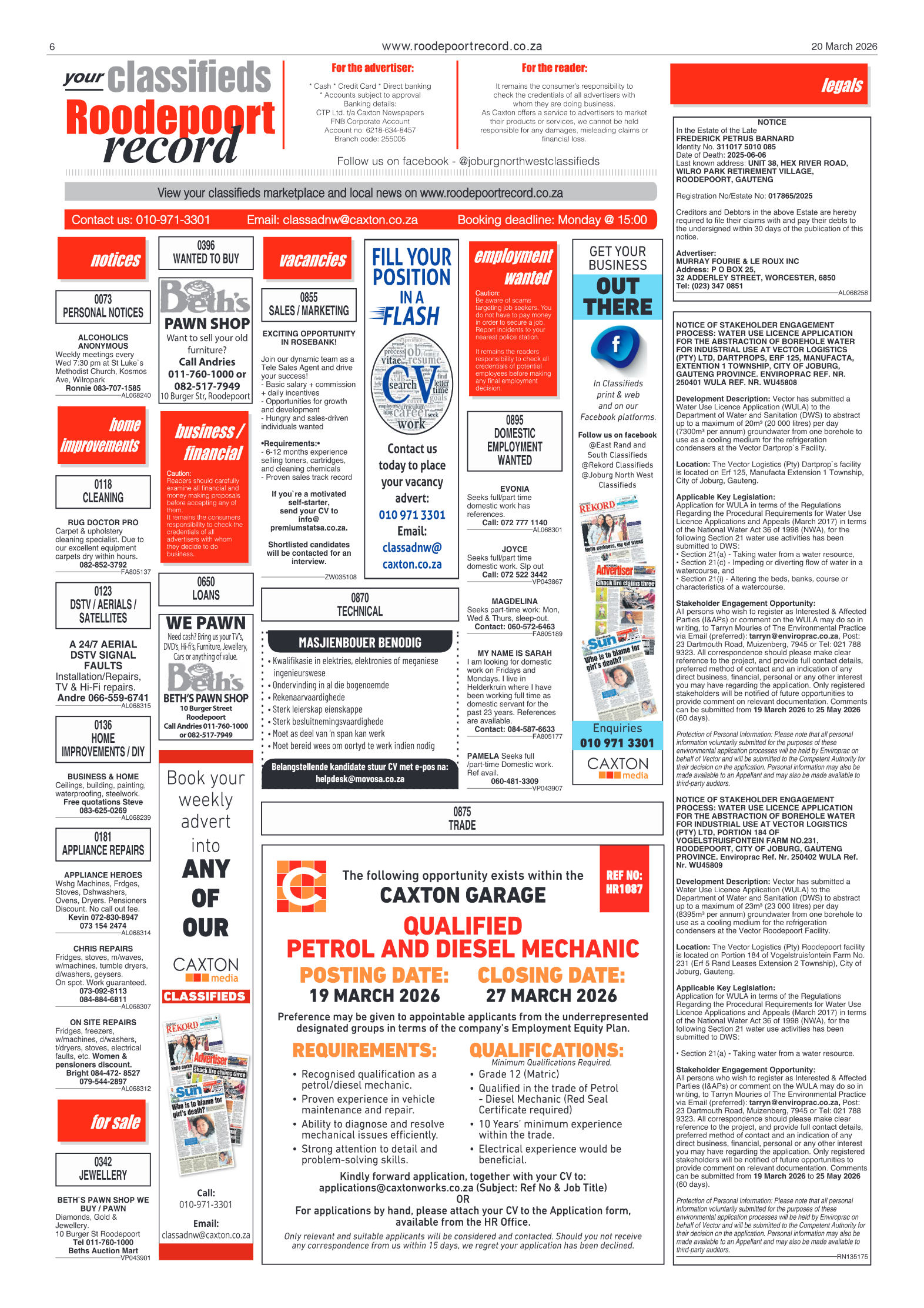 Roodepoort Record 20 March 2026 page 6
