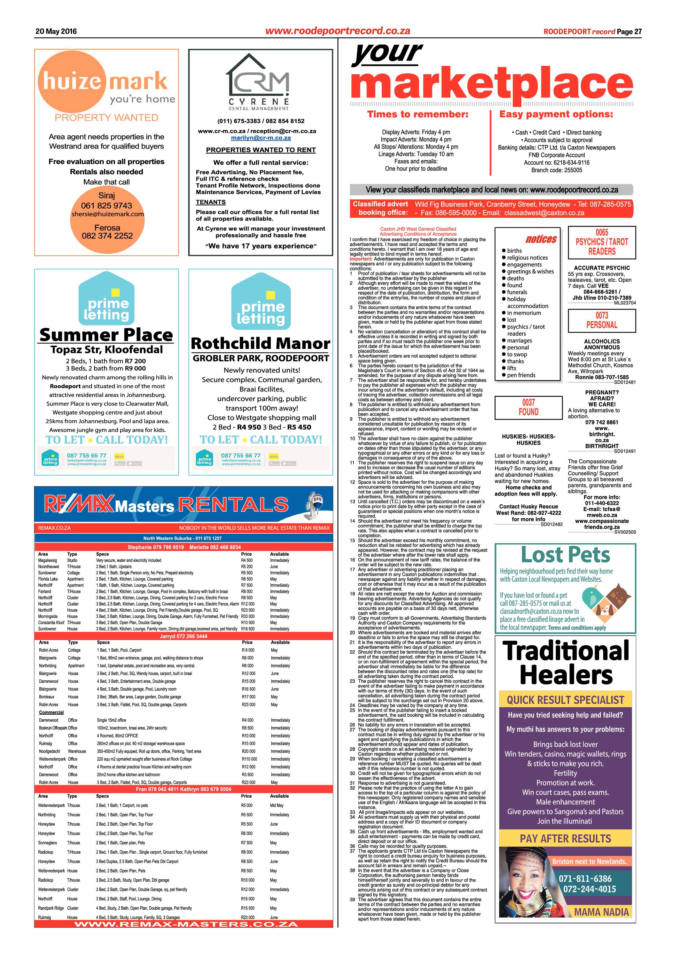 Roodepoort Record 20 May 2016 page 27