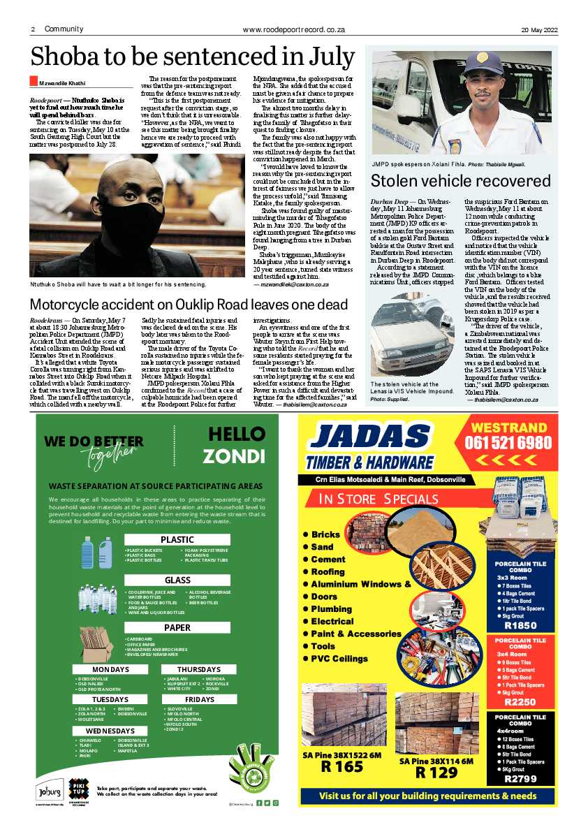 Roodepoort Record 20 May 2022 page 2