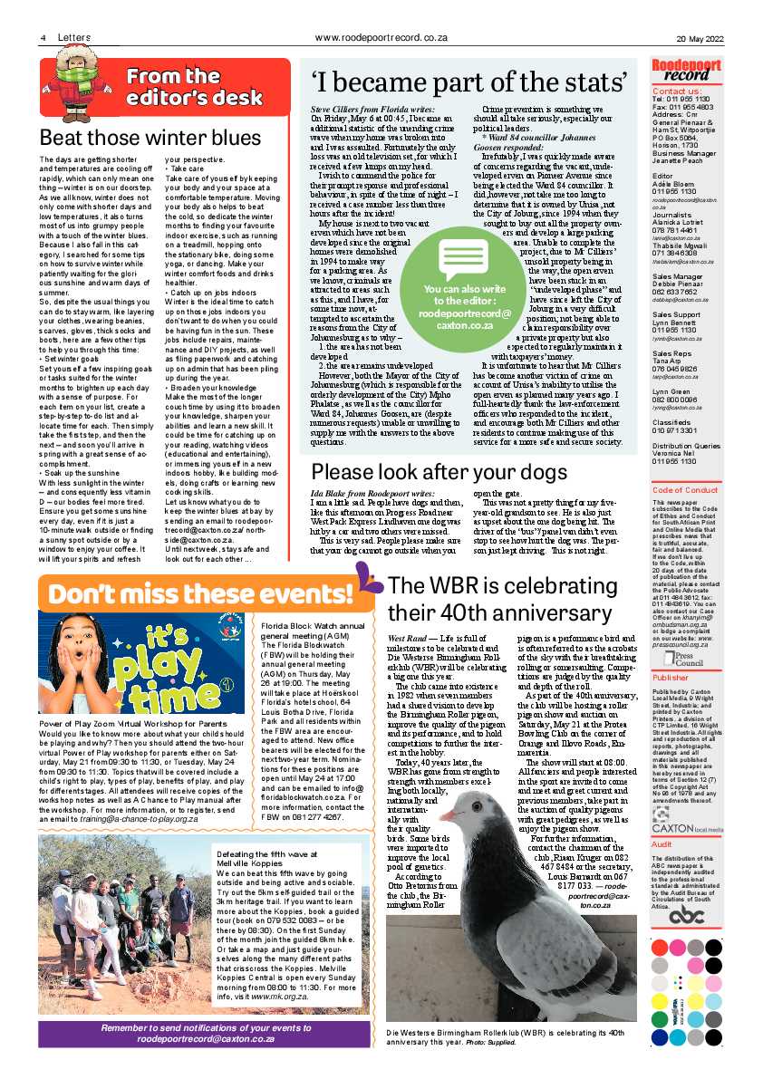 Roodepoort Record 20 May 2022 page 4