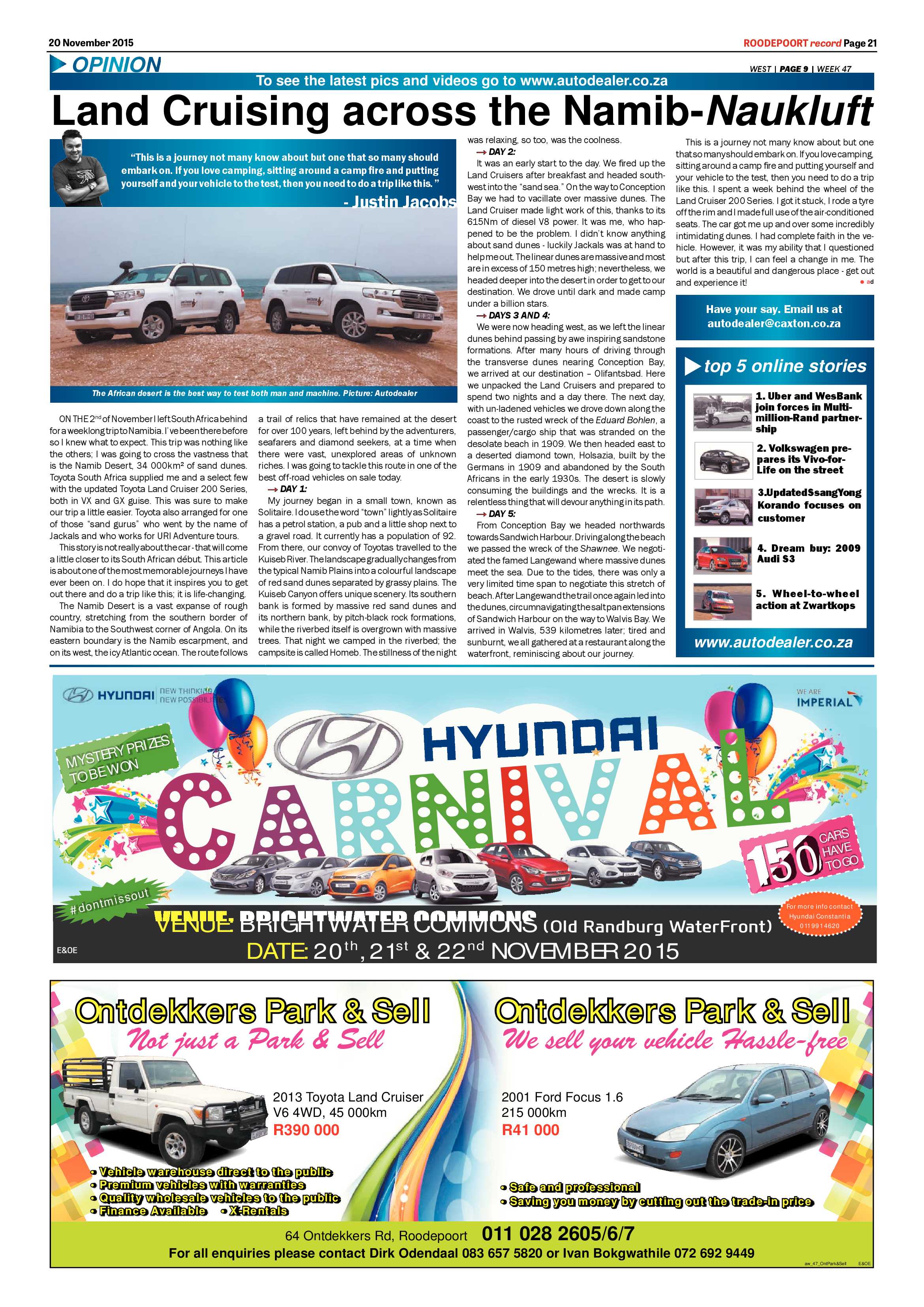 Roodepoort Record 20 November 2015 page 21