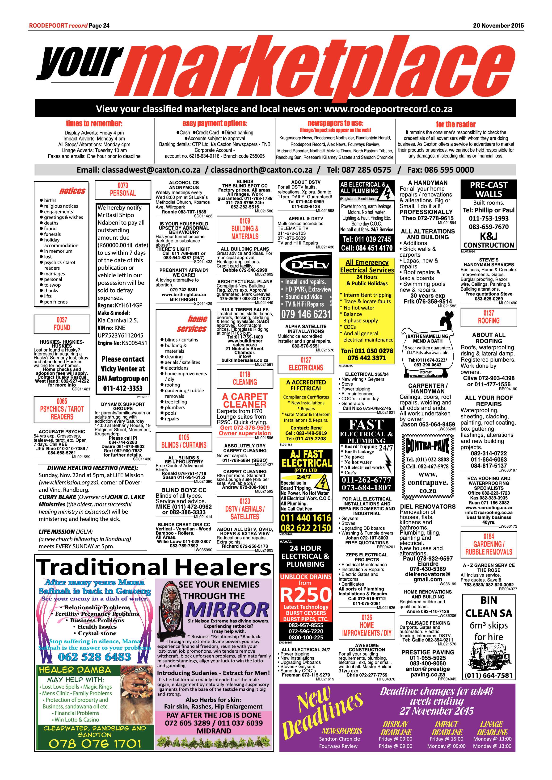 Roodepoort Record 20 November 2015 page 24