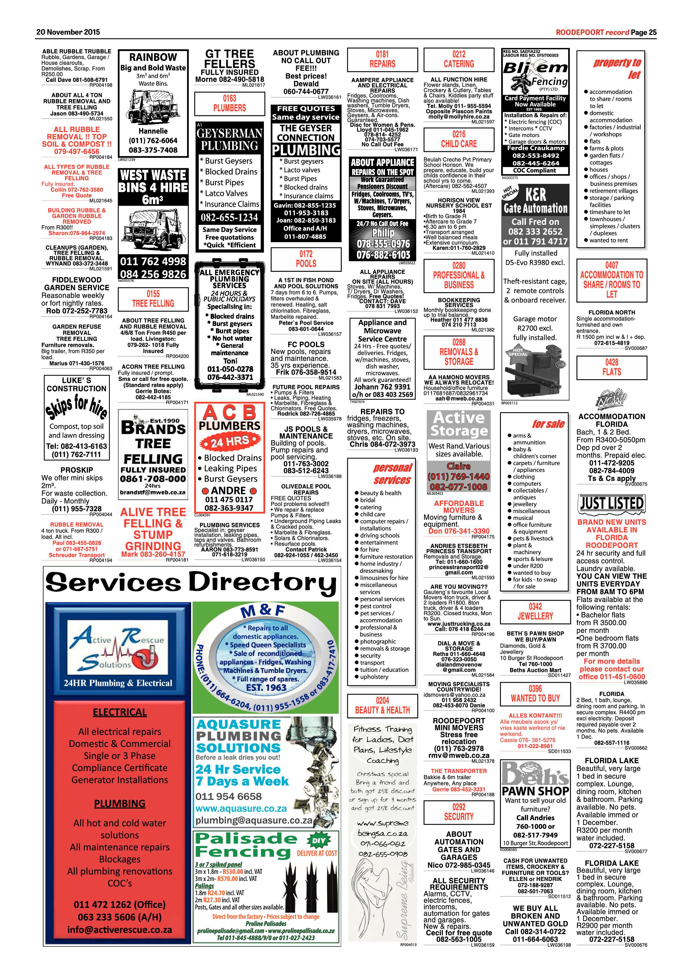 Roodepoort Record 20 November 2015 page 25