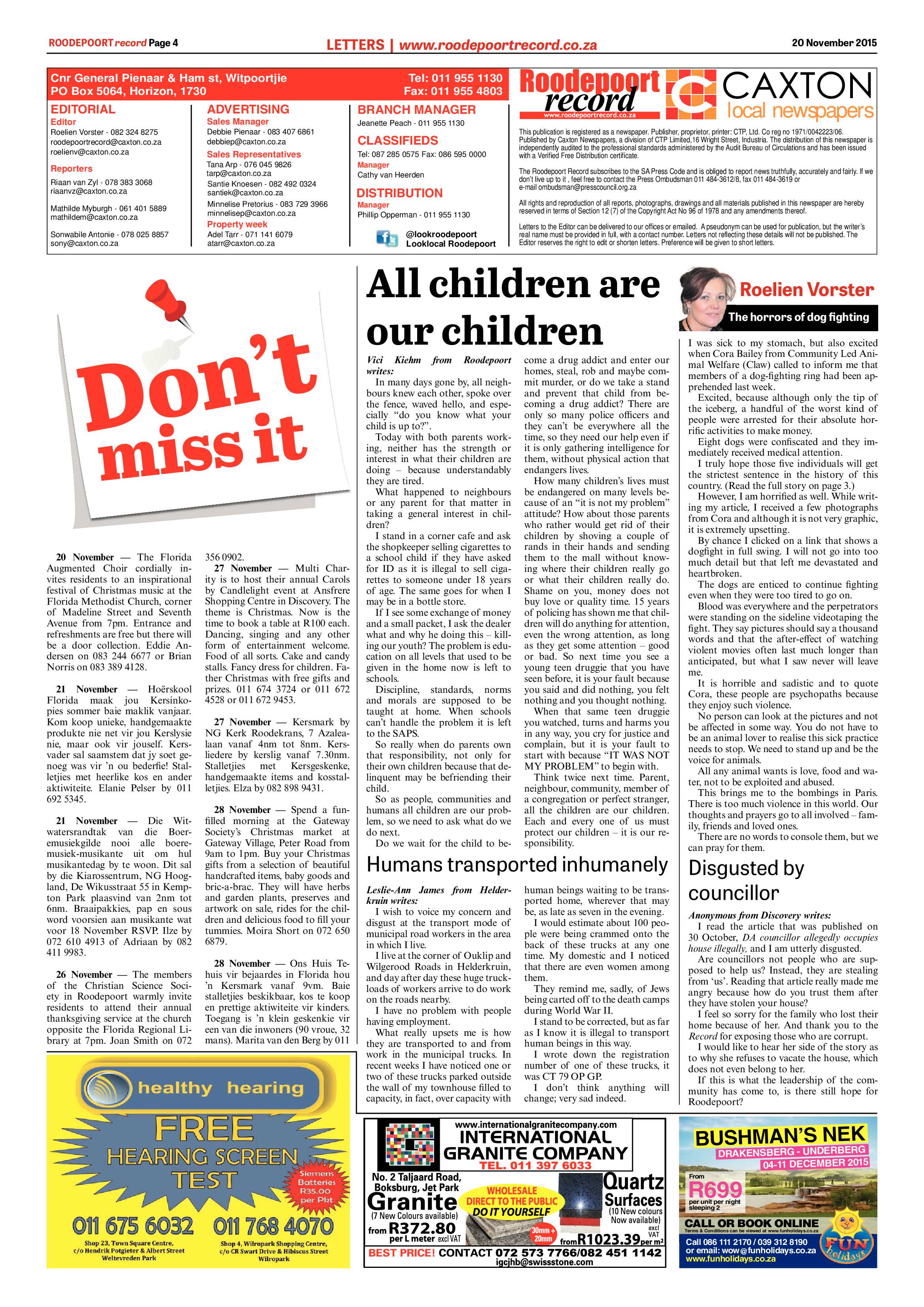 Roodepoort Record 20 November 2015 page 4