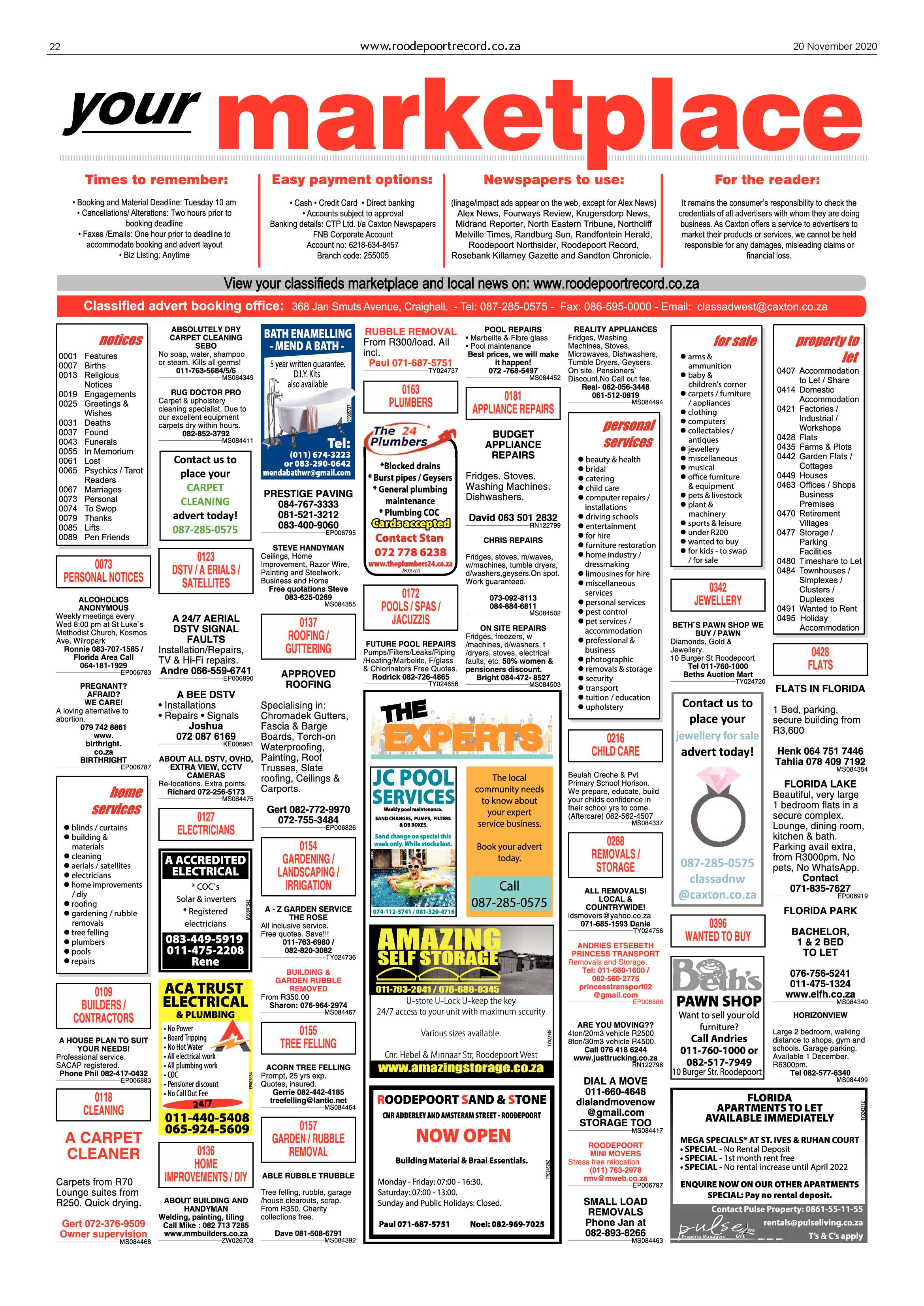 Roodepoort Record 20 November 2020 page 22