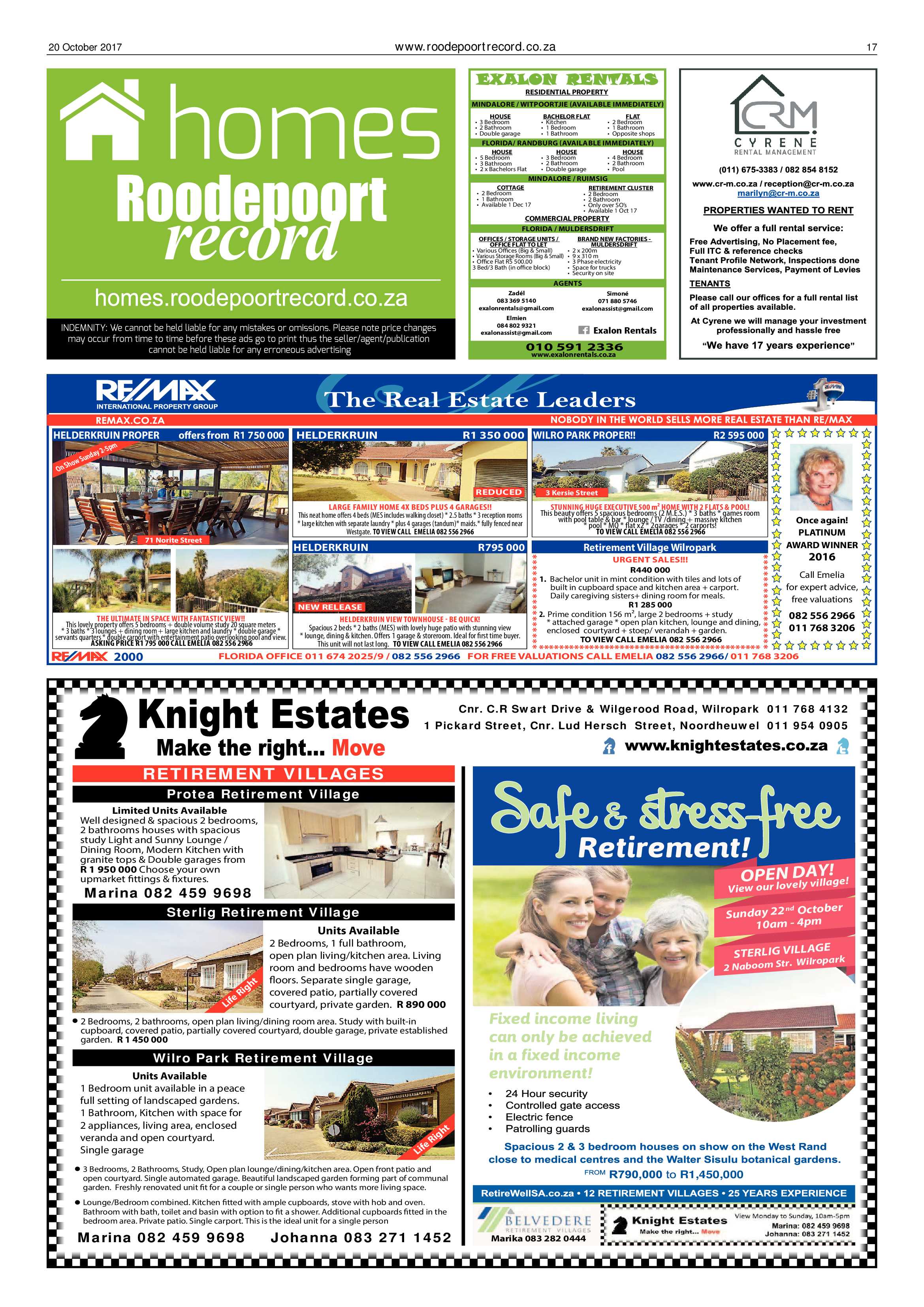 Roodepoort Record 20 October 2017 page 17