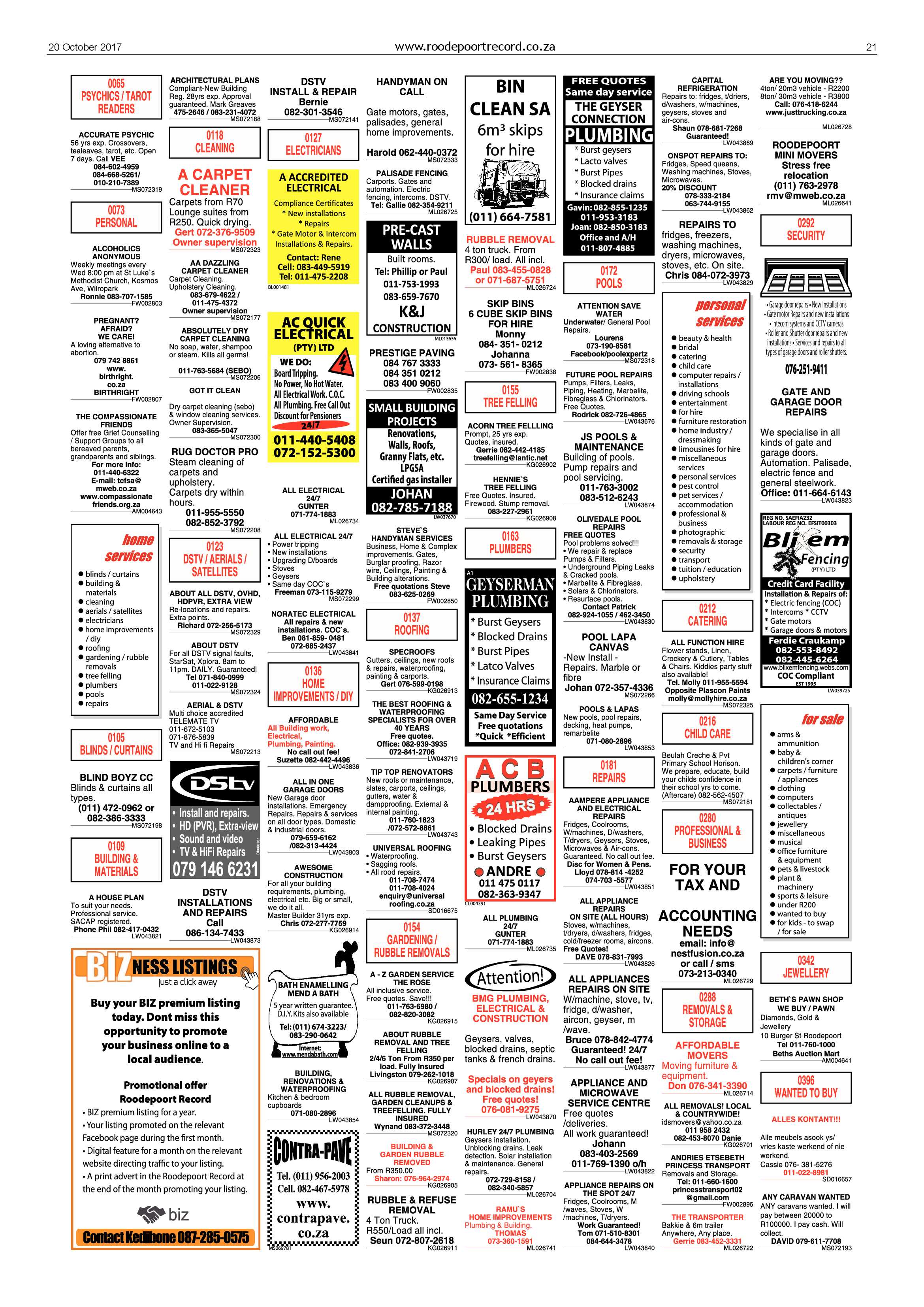 Roodepoort Record 20 October 2017 page 21