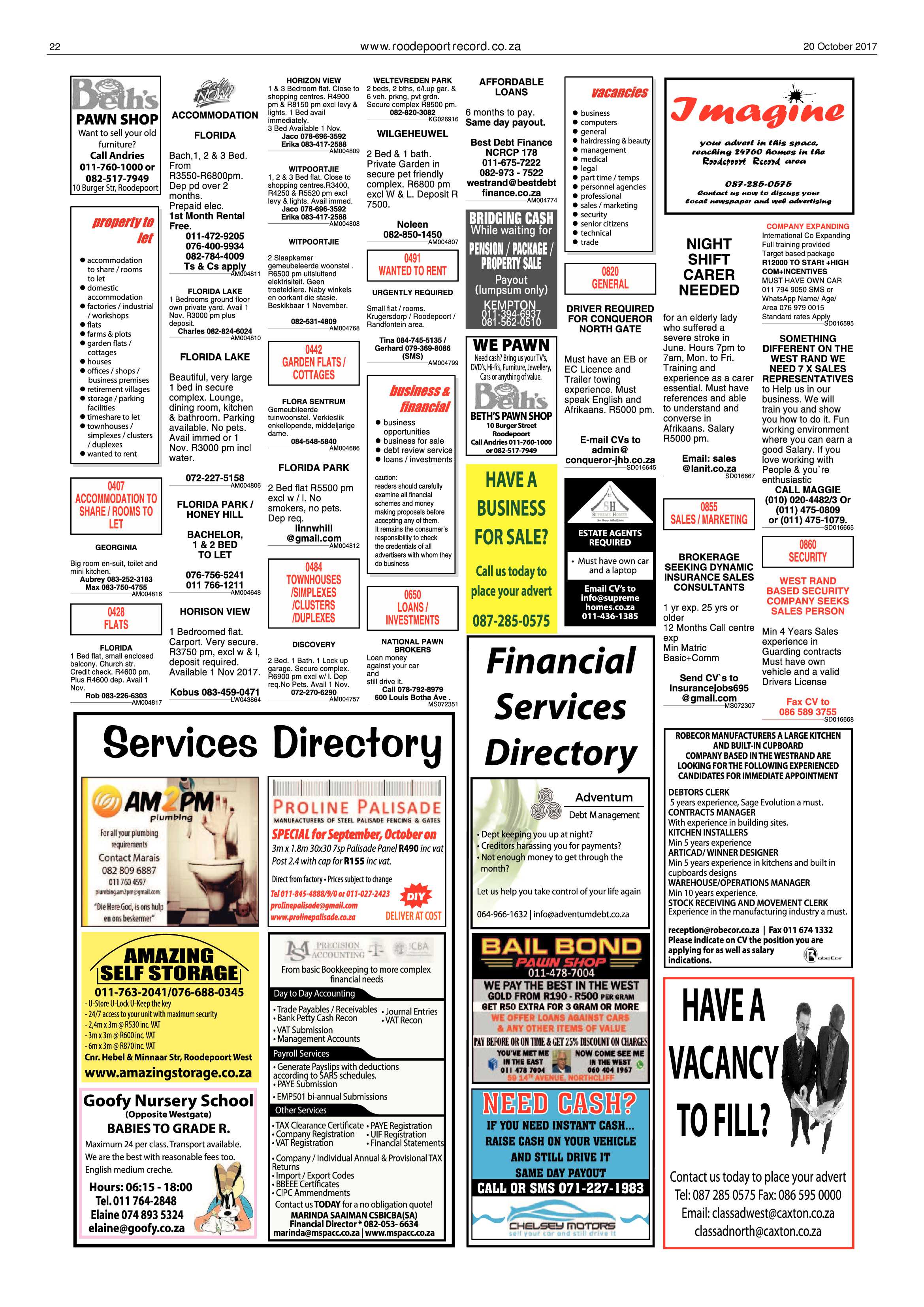 Roodepoort Record 20 October 2017 page 22